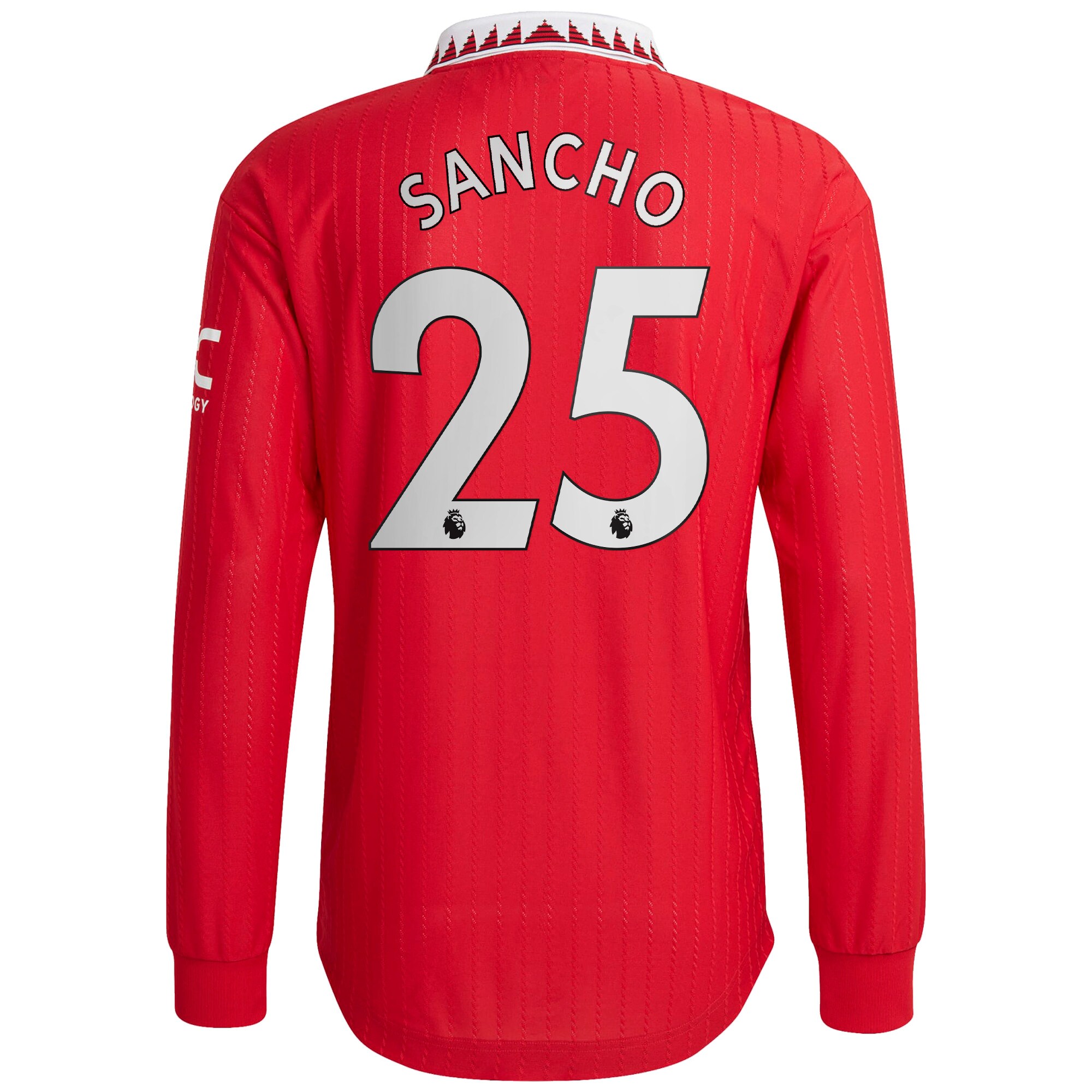 Men Manchester United Home Shirts Jadon Sancho Authentic Shirt 2022-23 Long Sleeve Sancho 25 Printing