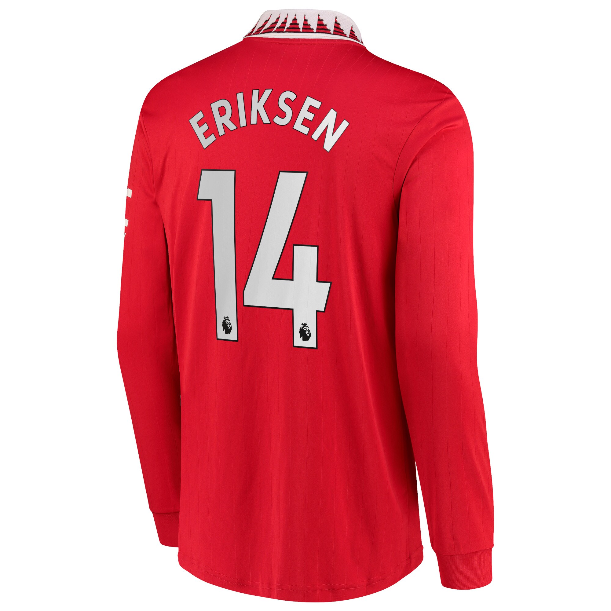 Men Manchester United Home Shirts Christian Eriksen Shirt 2022-23 Long Sleeve Eriksen 14 Printing