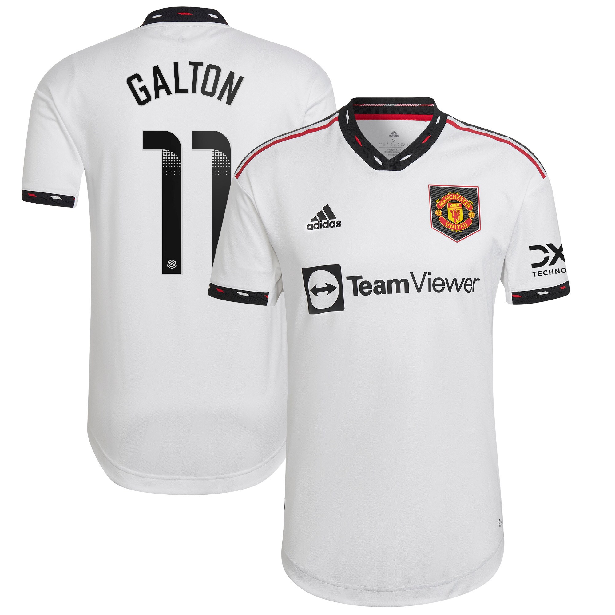 Men Manchester United Away Shirts Leah Galton WSL Authentic Shirt 2022-23 Galton 11 Printing