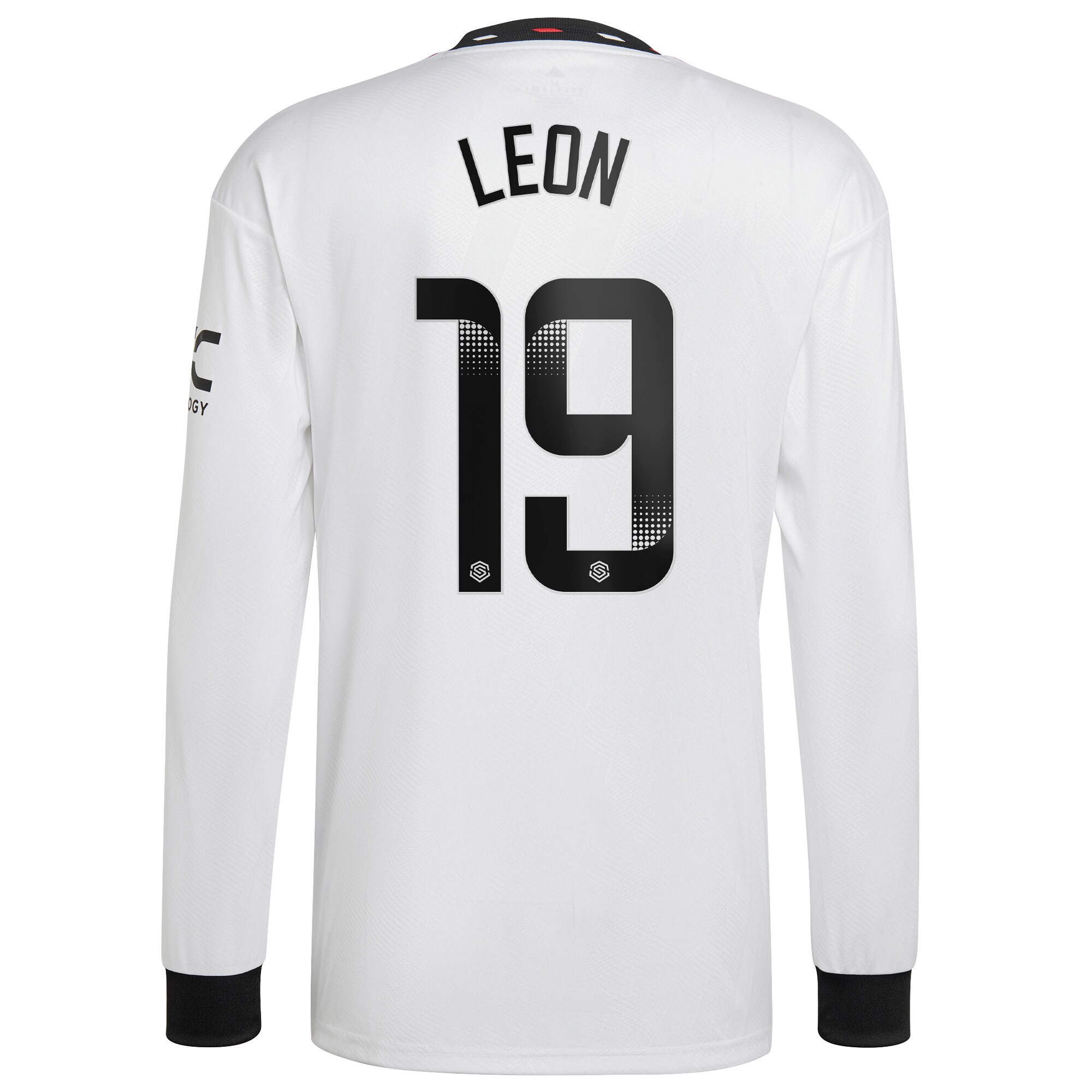 Men Manchester United Away Shirts Adriana Leon WSL Shirt 2022-23 Long Sleeve Leon 19 Printing
