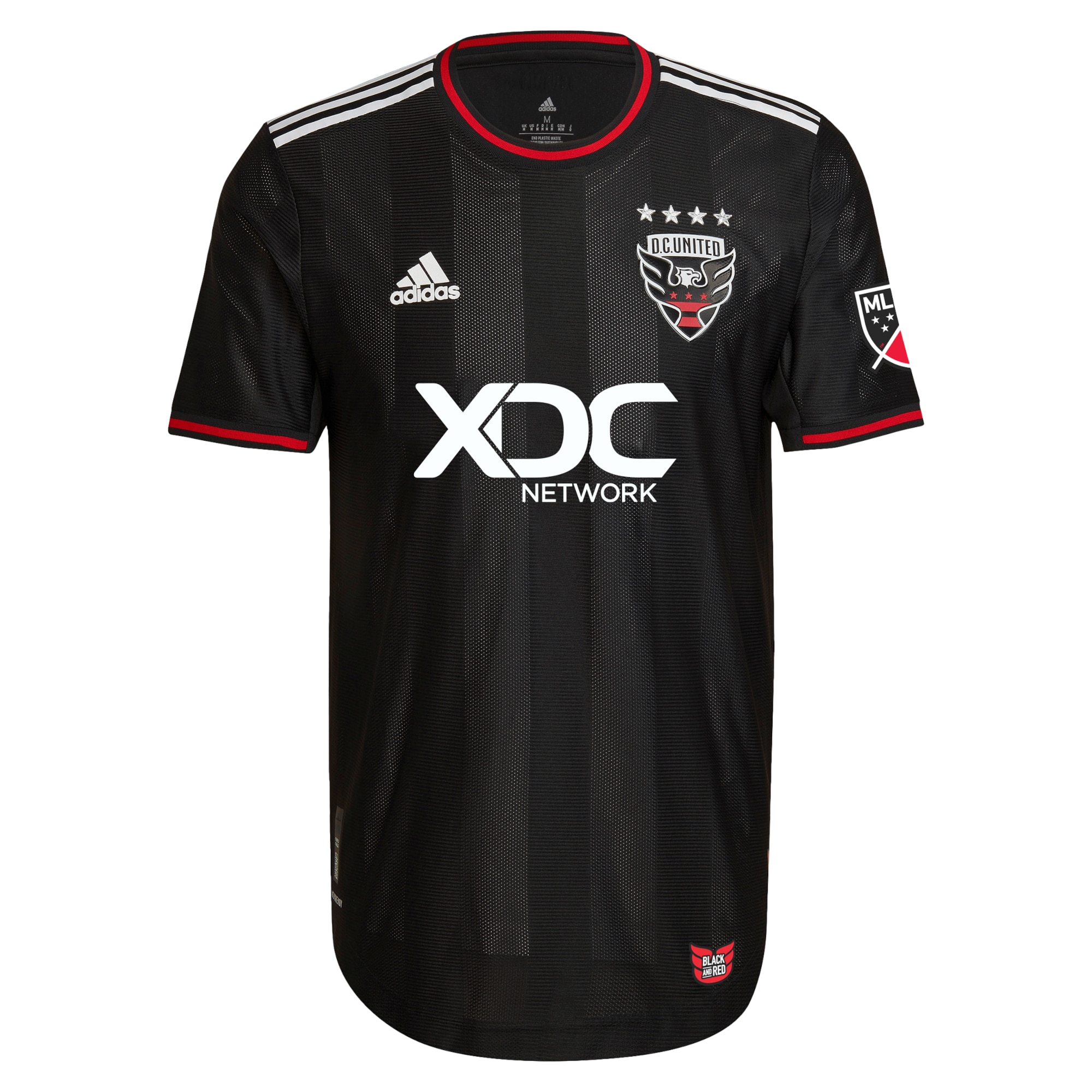 Men's D.C. United Jerseys Black 2022 & Red Kit Authentic Blank Style
