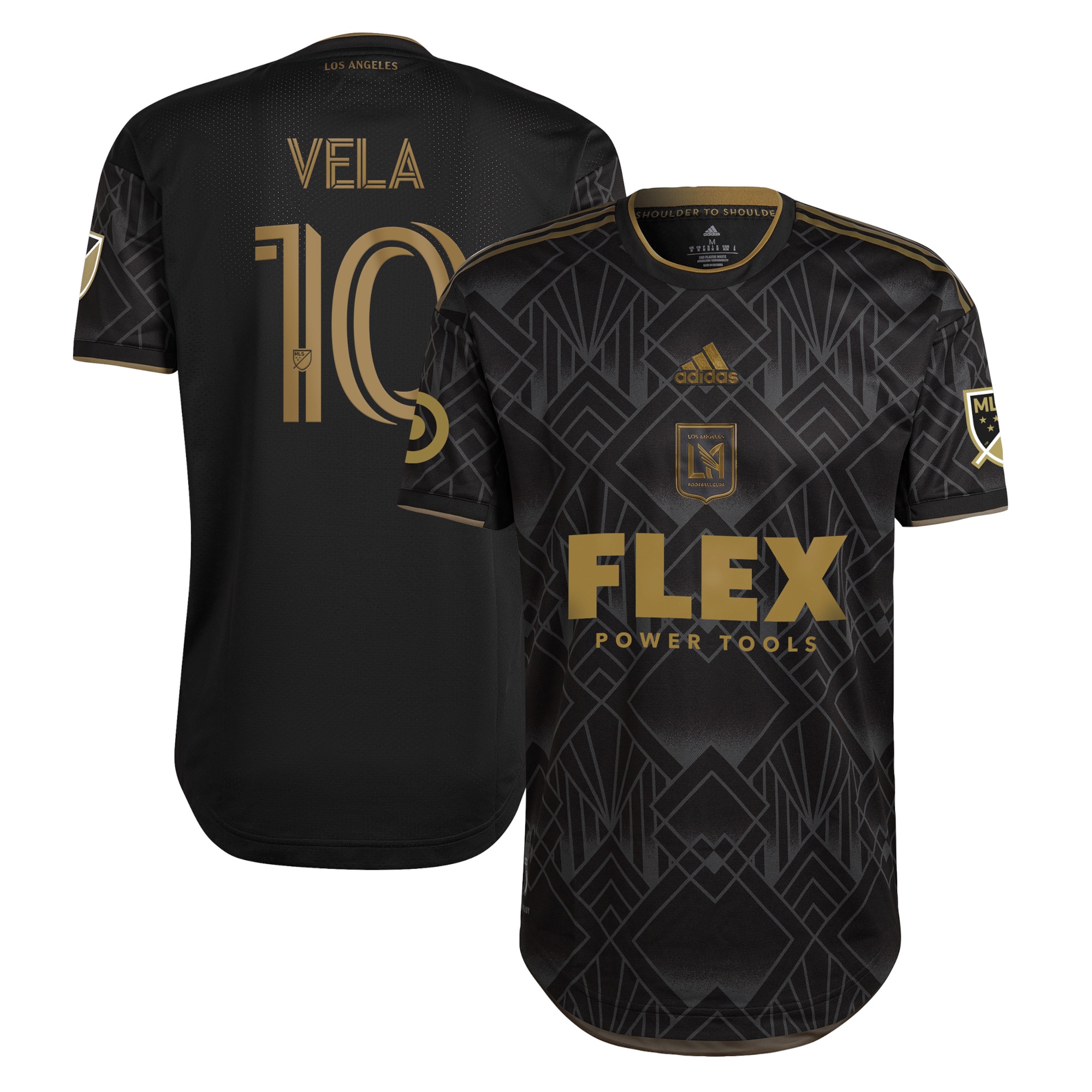 Men's LAFC Jerseys Black Carlos Vela 2022 5 Year Anniversary Kit Authentic Player Style
