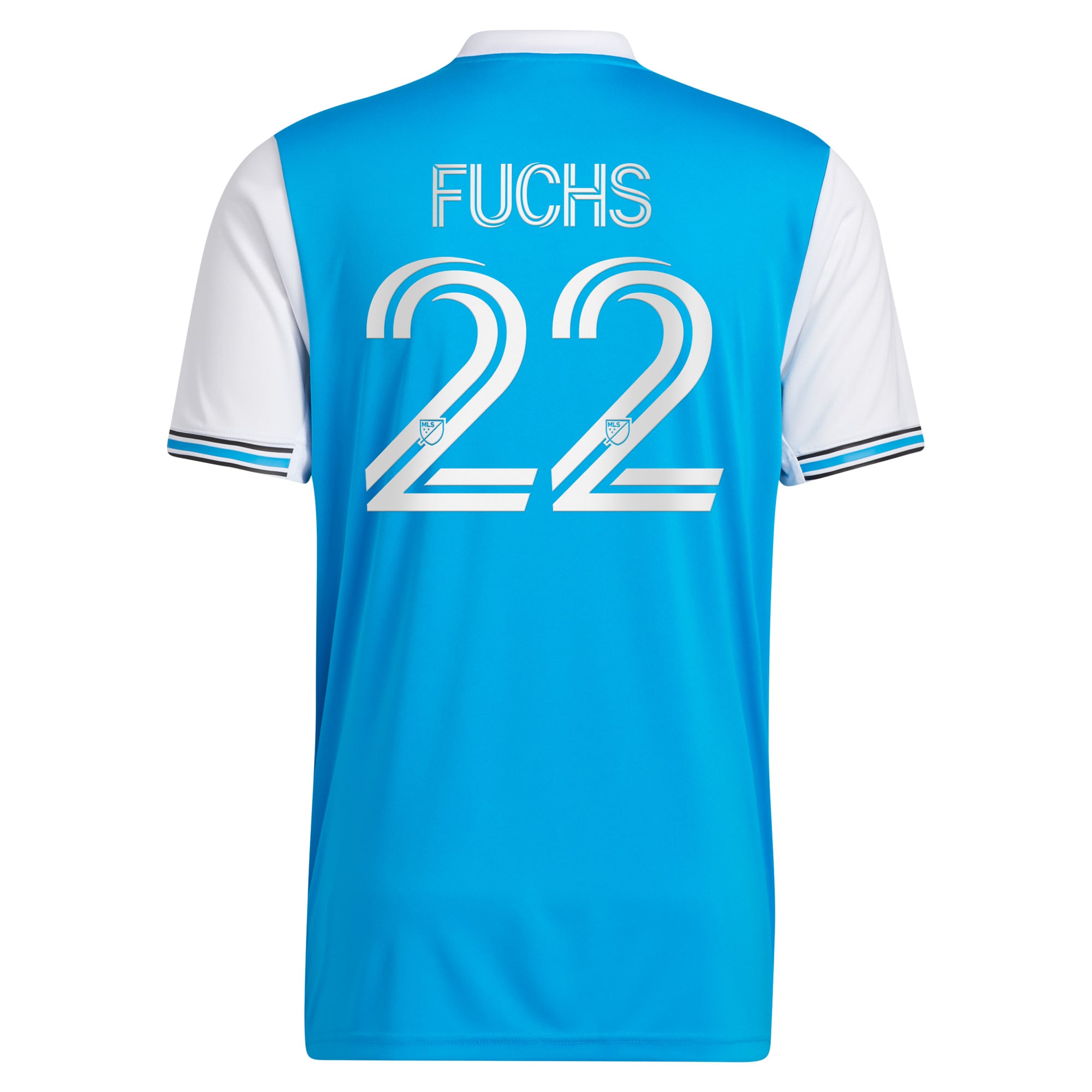 Men's Charlotte FC Jerseys Blue Christian Fuchs 2022 Primary Printed Player Style