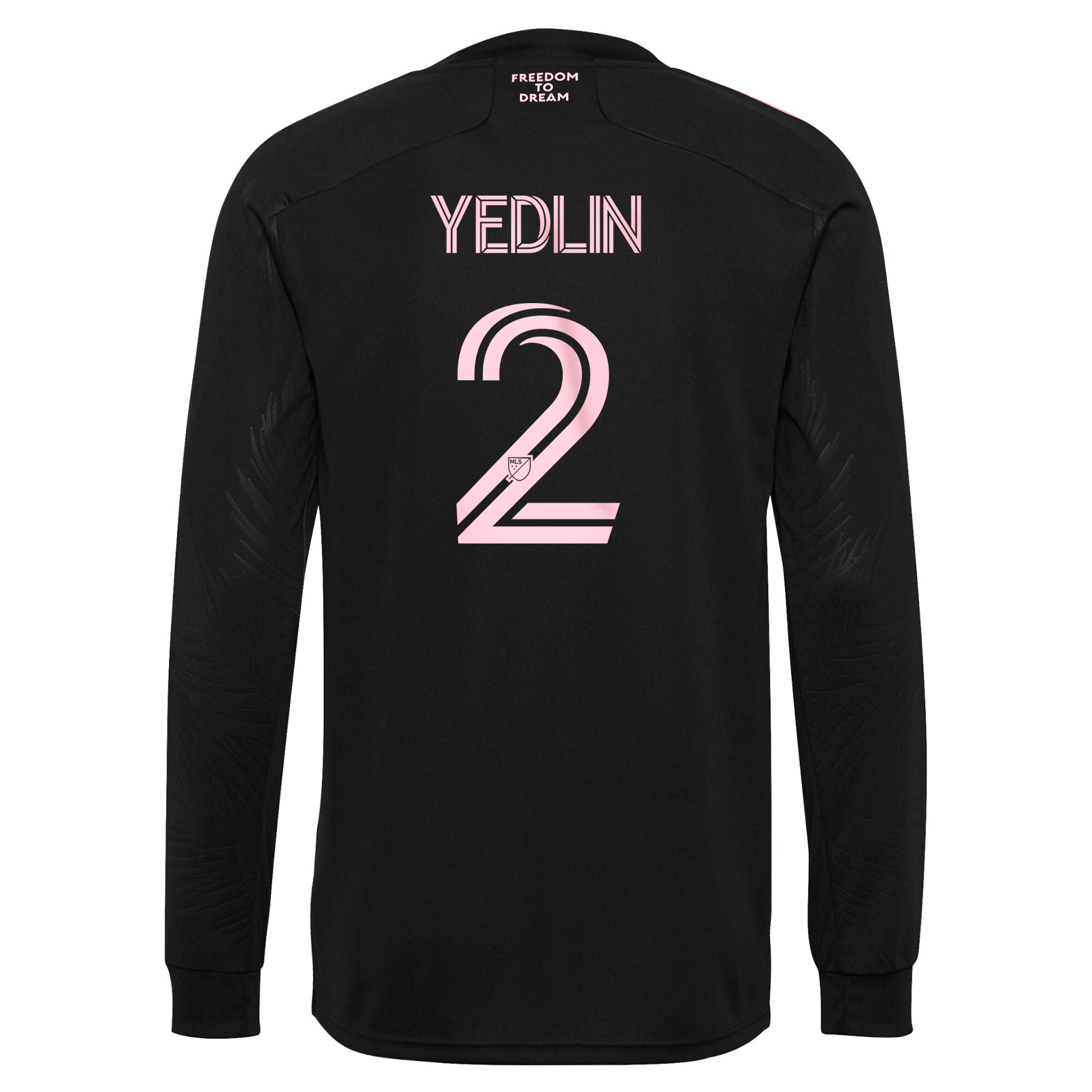 Men's Inter Miami CF Jerseys Black DeAndre Yedlin 2021 La Palma Printed Long Sleeve Player Style