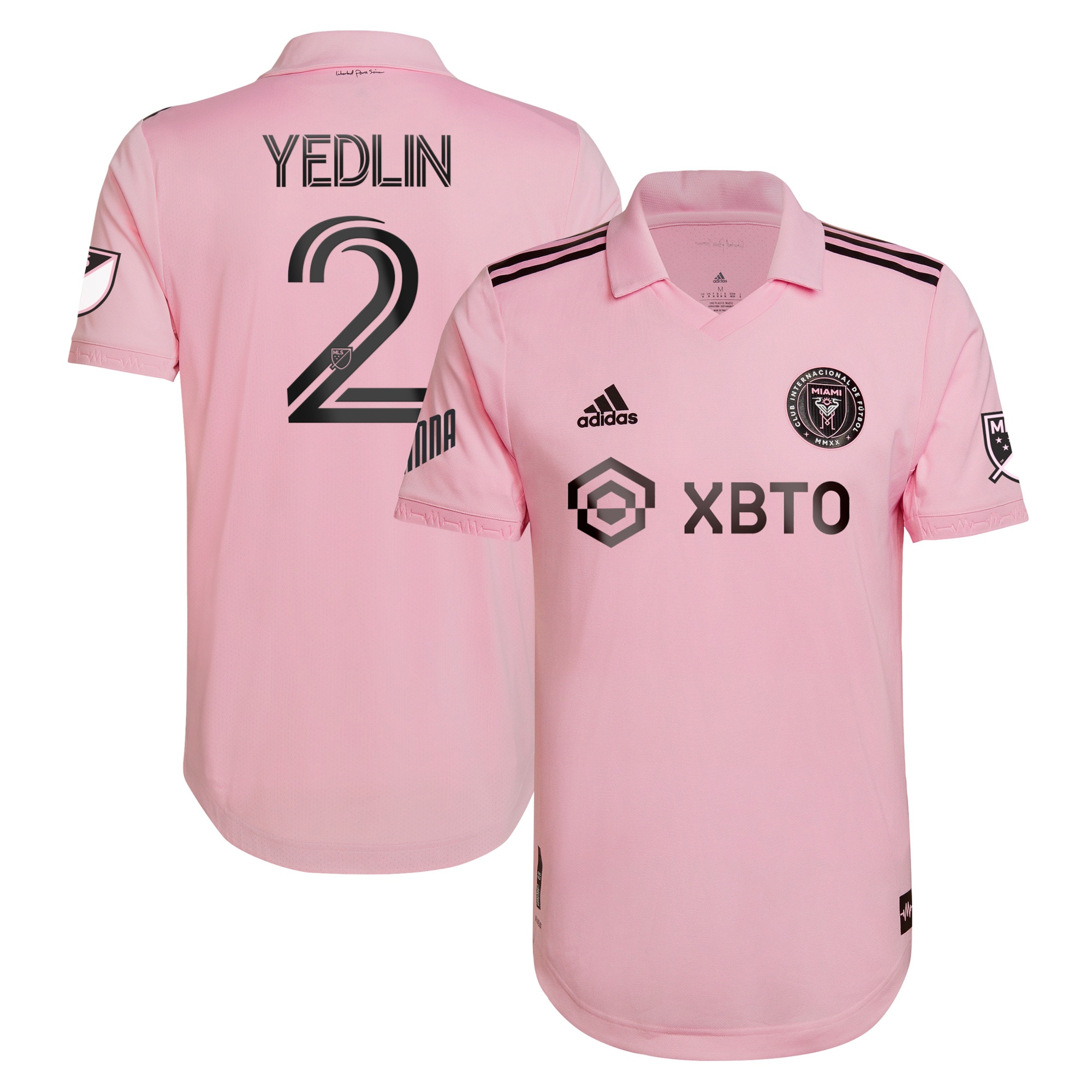 Men's Inter Miami CF Jerseys Pink DeAndre Yedlin 2022 The Heart Beat Kit Authentic Player Style