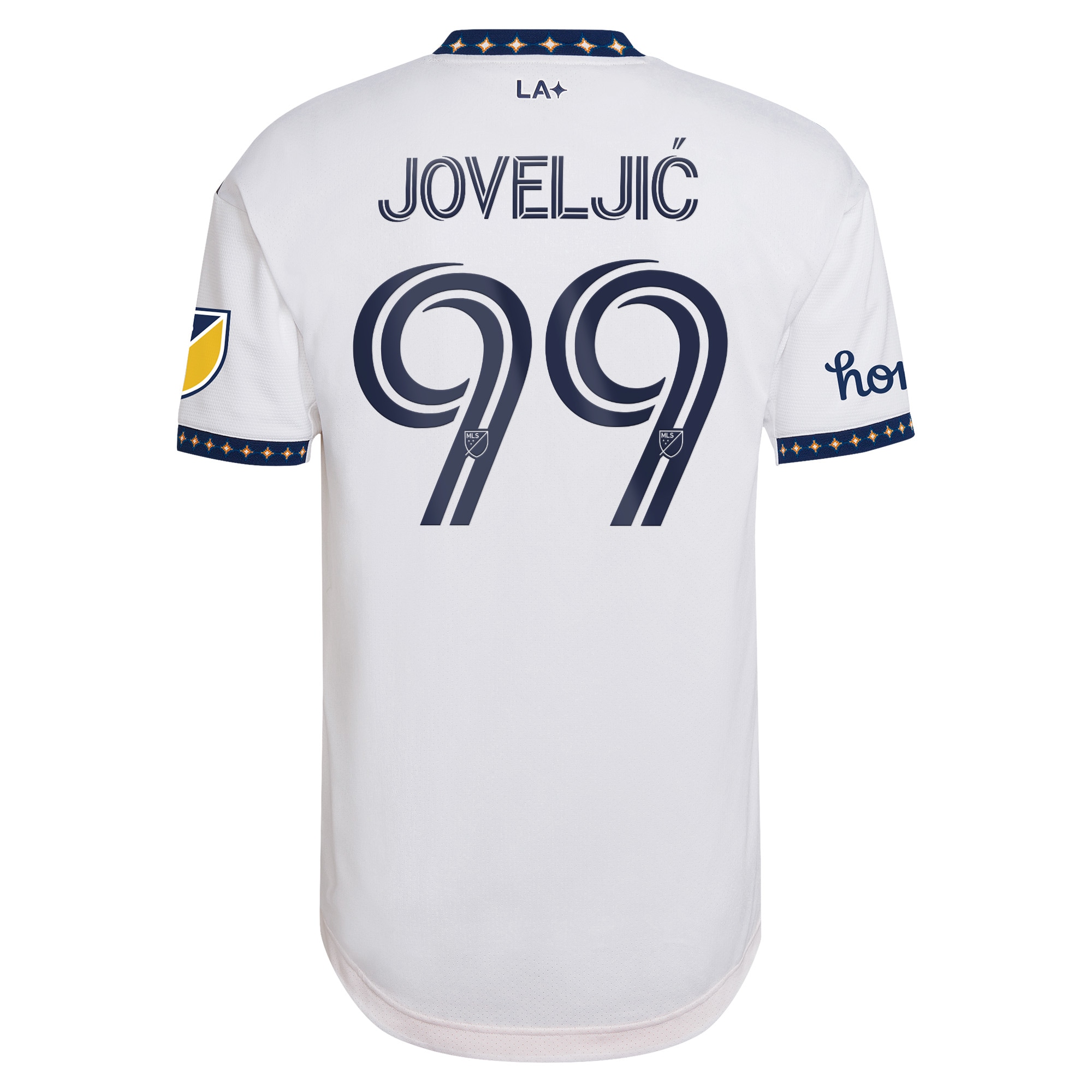 Men's LA Galaxy Jerseys White Dejan Joveljic 2022 City of Dreams Kit Authentic Player Style