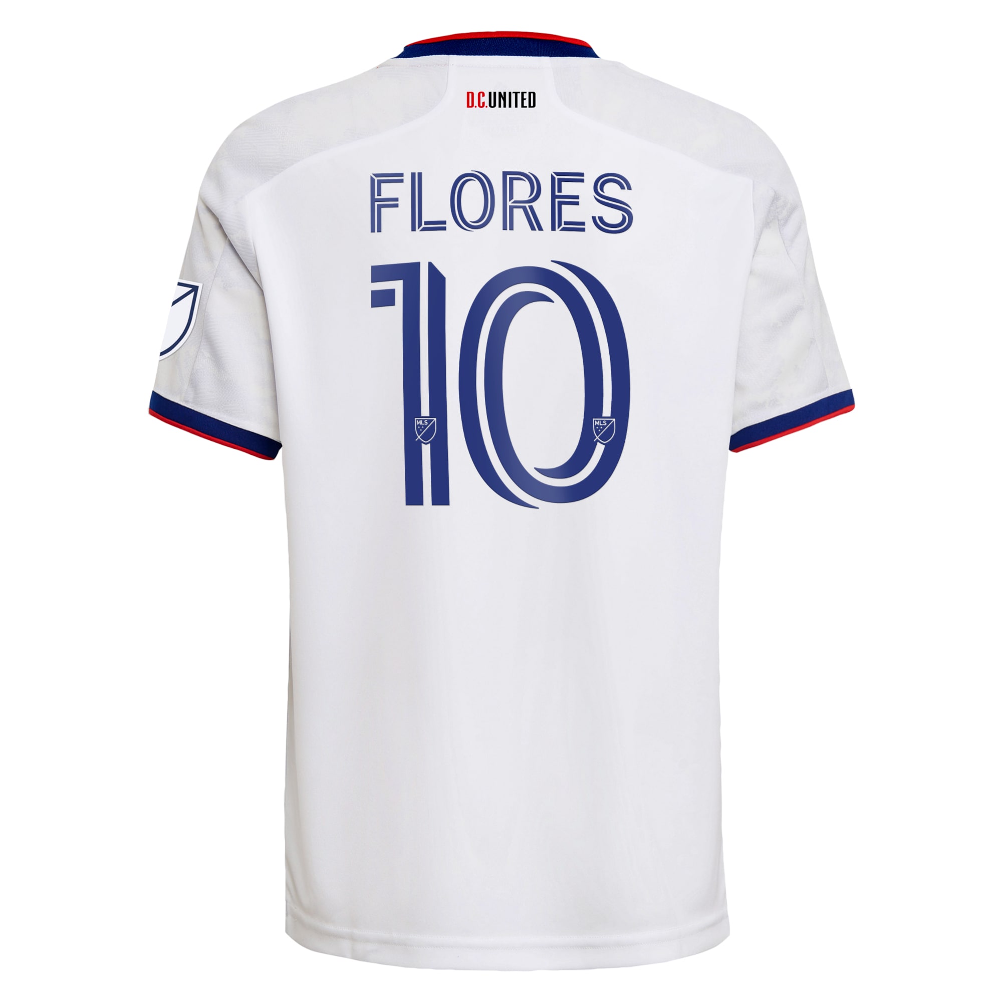 Men's D.C. United Jerseys White Edison Flores 2022 The Marble Authentic Player Style