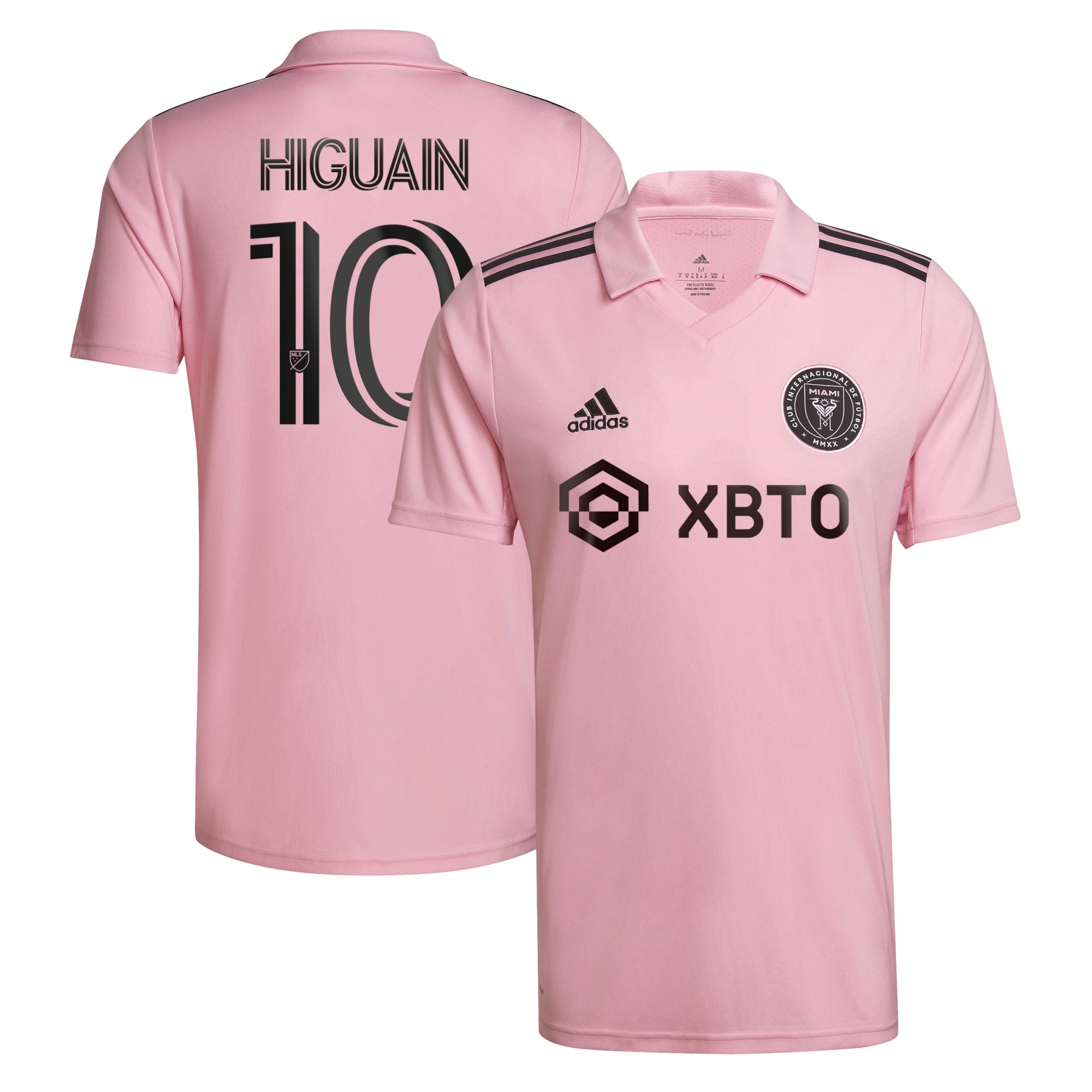 Men's Inter Miami CF Jerseys Pink Gonzalo Higuain 2022 The Heart Beat Kit Printed Player Style