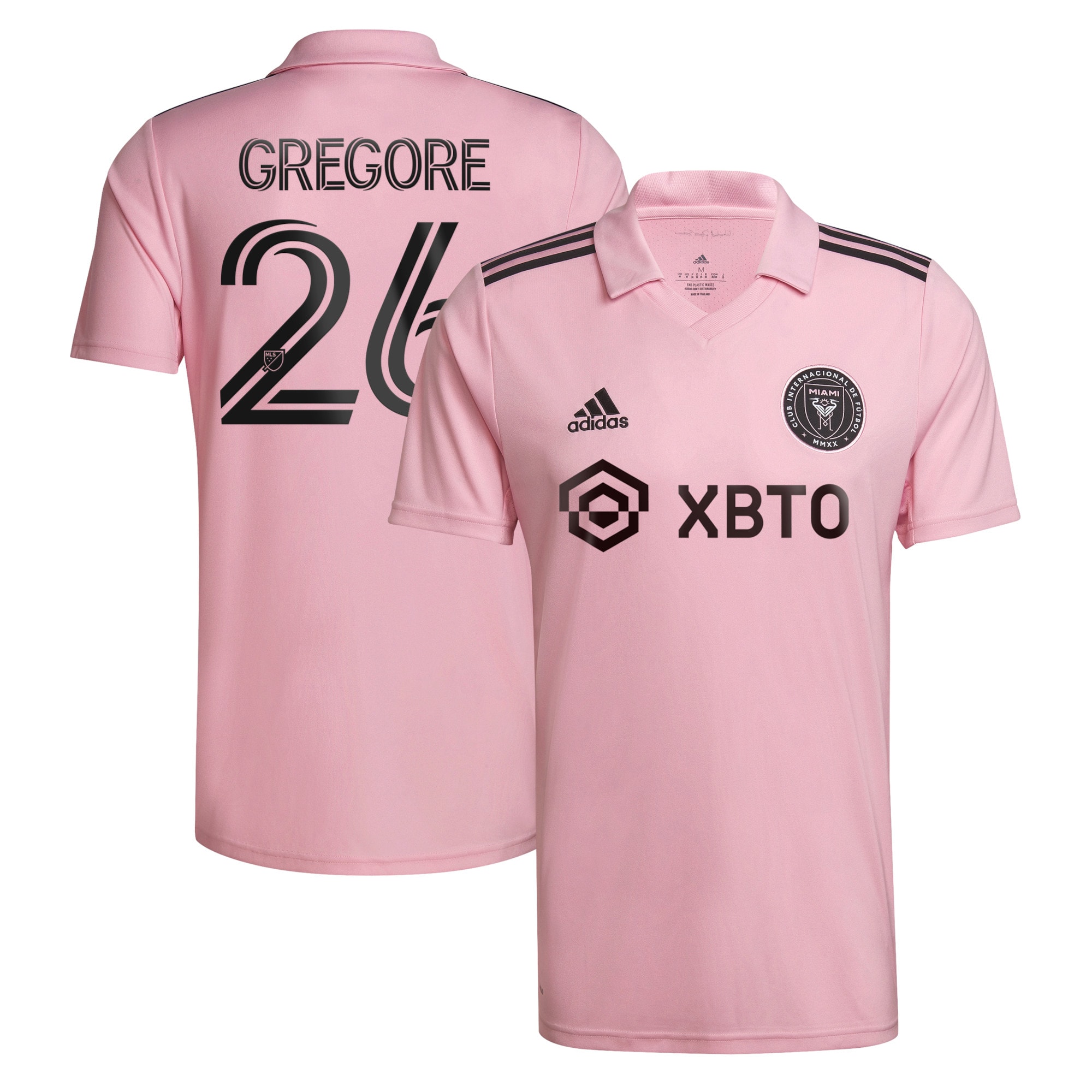 Men's Inter Miami CF Jerseys Pink Gregore 2022 The Heart Beat Kit Printed Team Player Style
