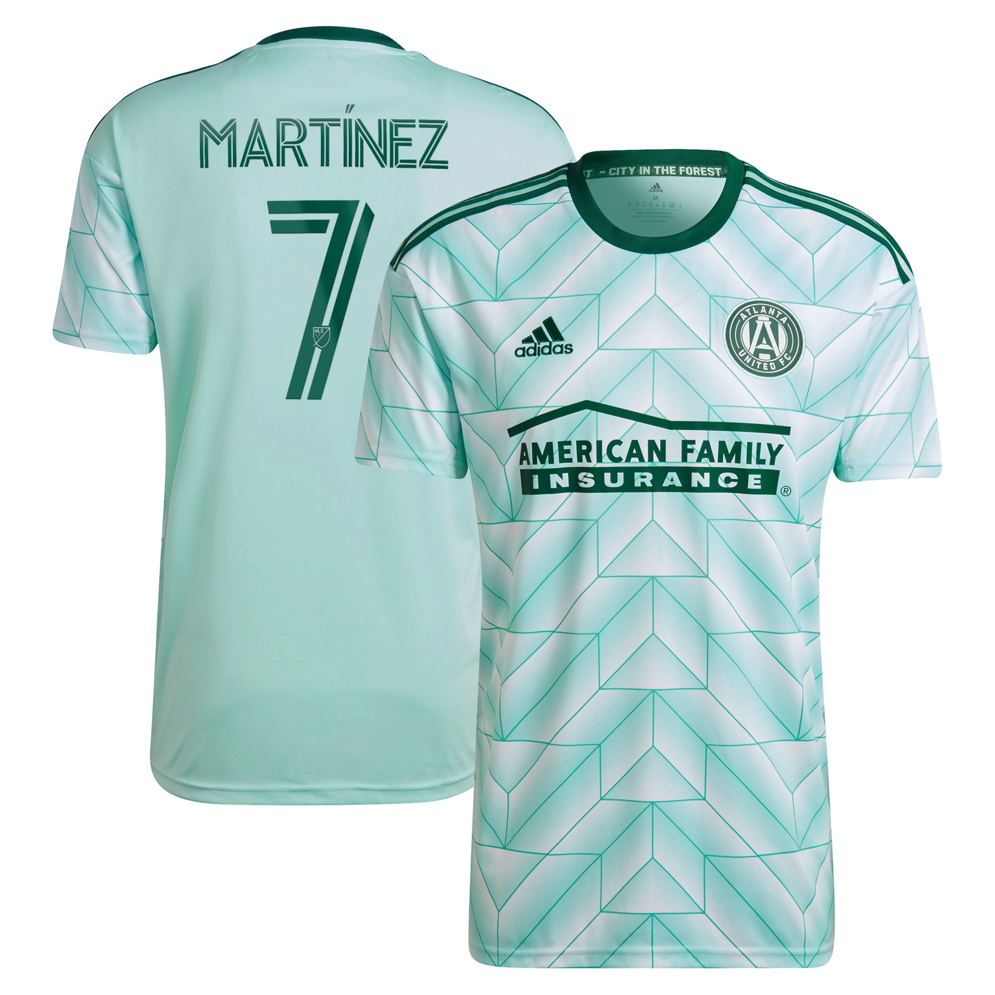Men's Atlanta United FC Jerseys Mint Josef Martinez 2022 The Forest Kit Printed Player Style