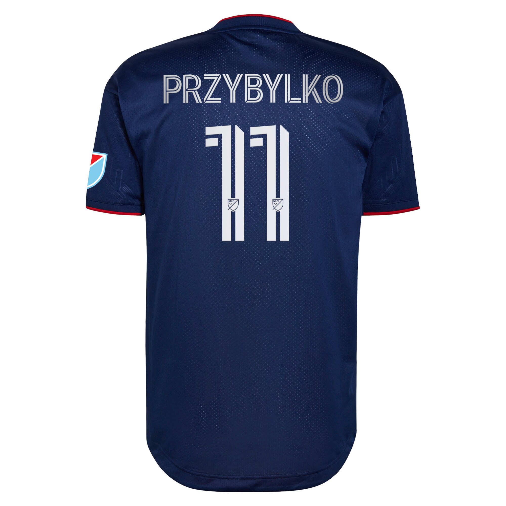 Men's Chicago Fire Jerseys Blue Kacper Przybylko 2022 Water Tower Kit Authentic Player Style