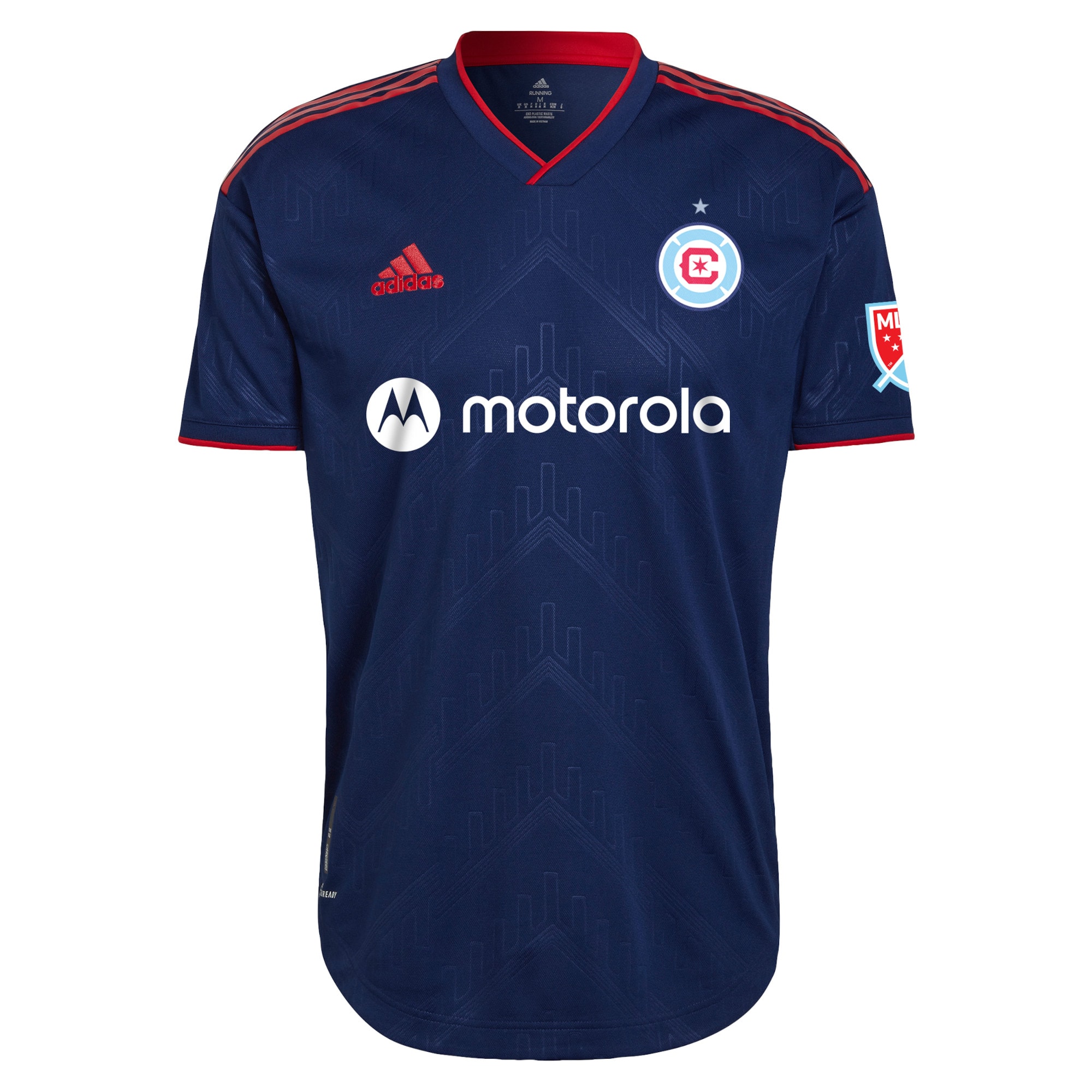 Men's Chicago Fire Jerseys Blue Miguel Navarro 2022 Water Tower Kit Authentic Player Style