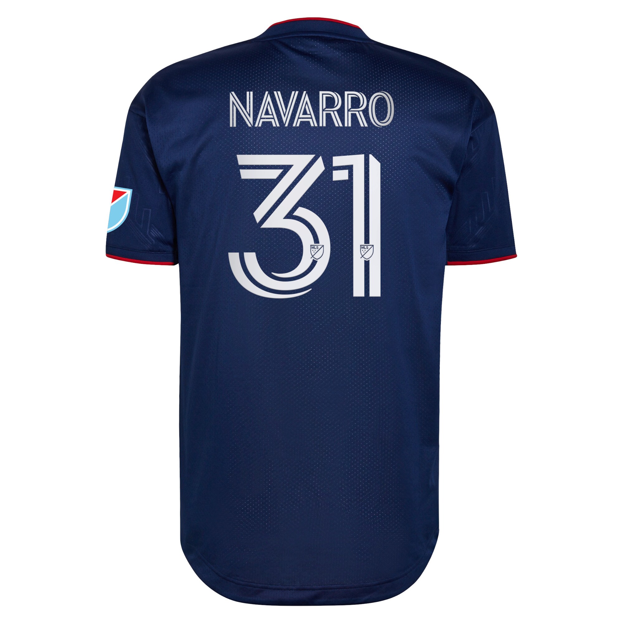 Men's Chicago Fire Jerseys Blue Miguel Navarro 2022 Water Tower Kit Authentic Player Style