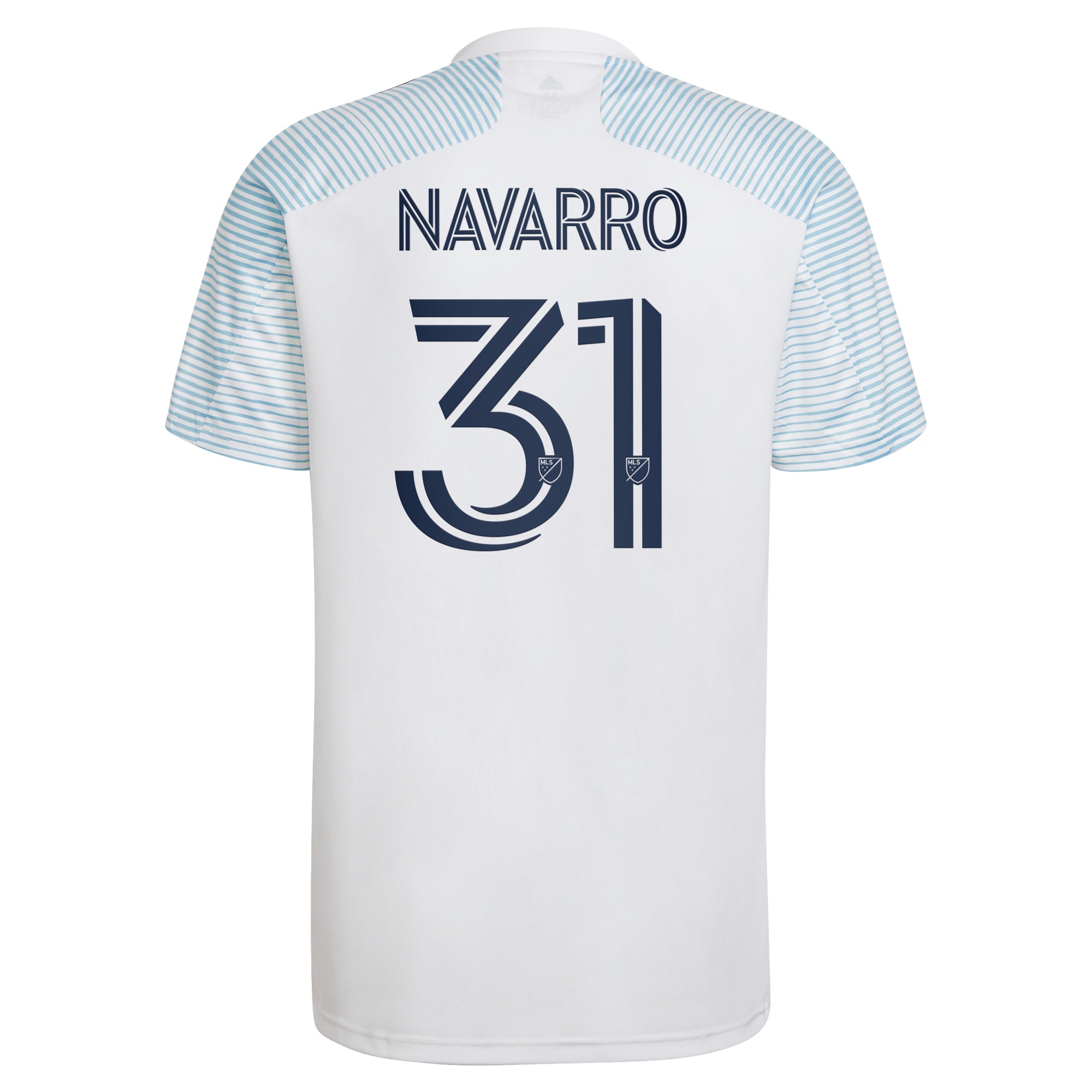 Men's Chicago Fire Jerseys White Miguel Navarro 2022 Lakefront Kit Printed Player Style