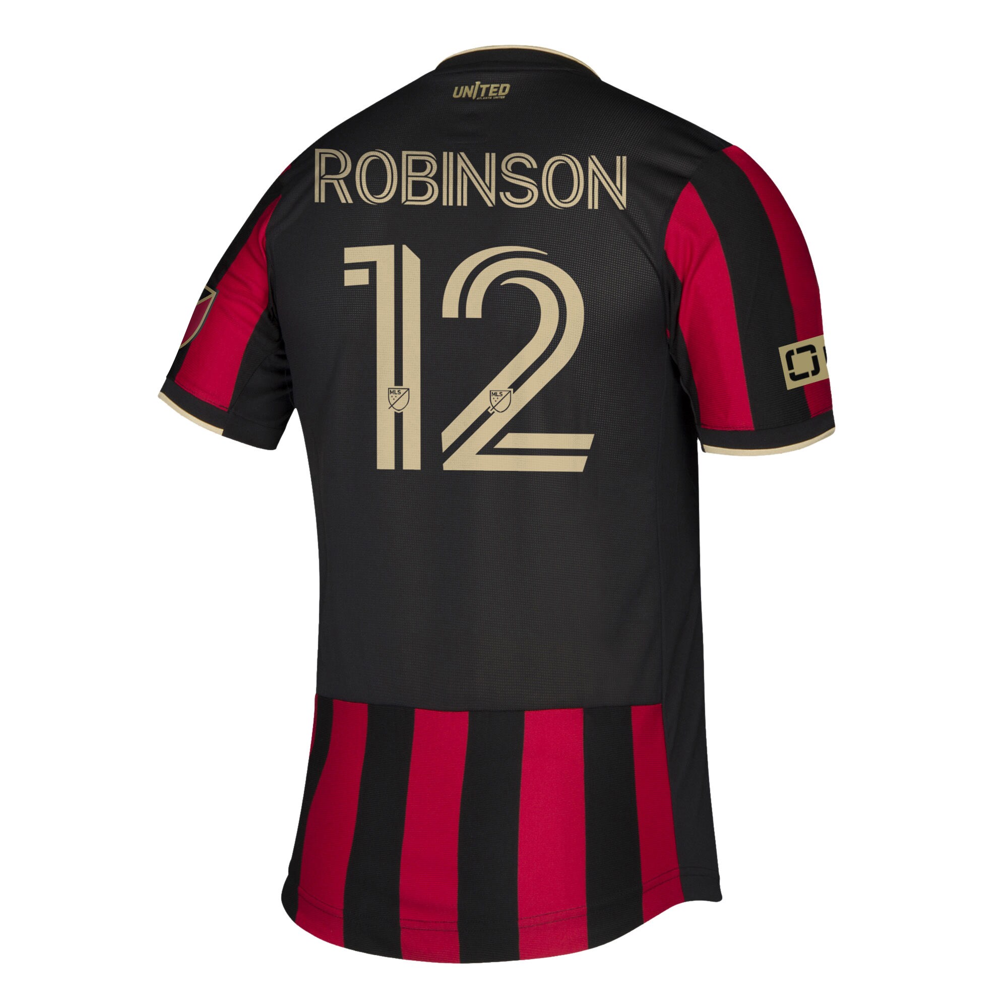 Men's Atlanta United FC Jerseys Red Miles Robinson 2020 Star and Stripes Authentic Style