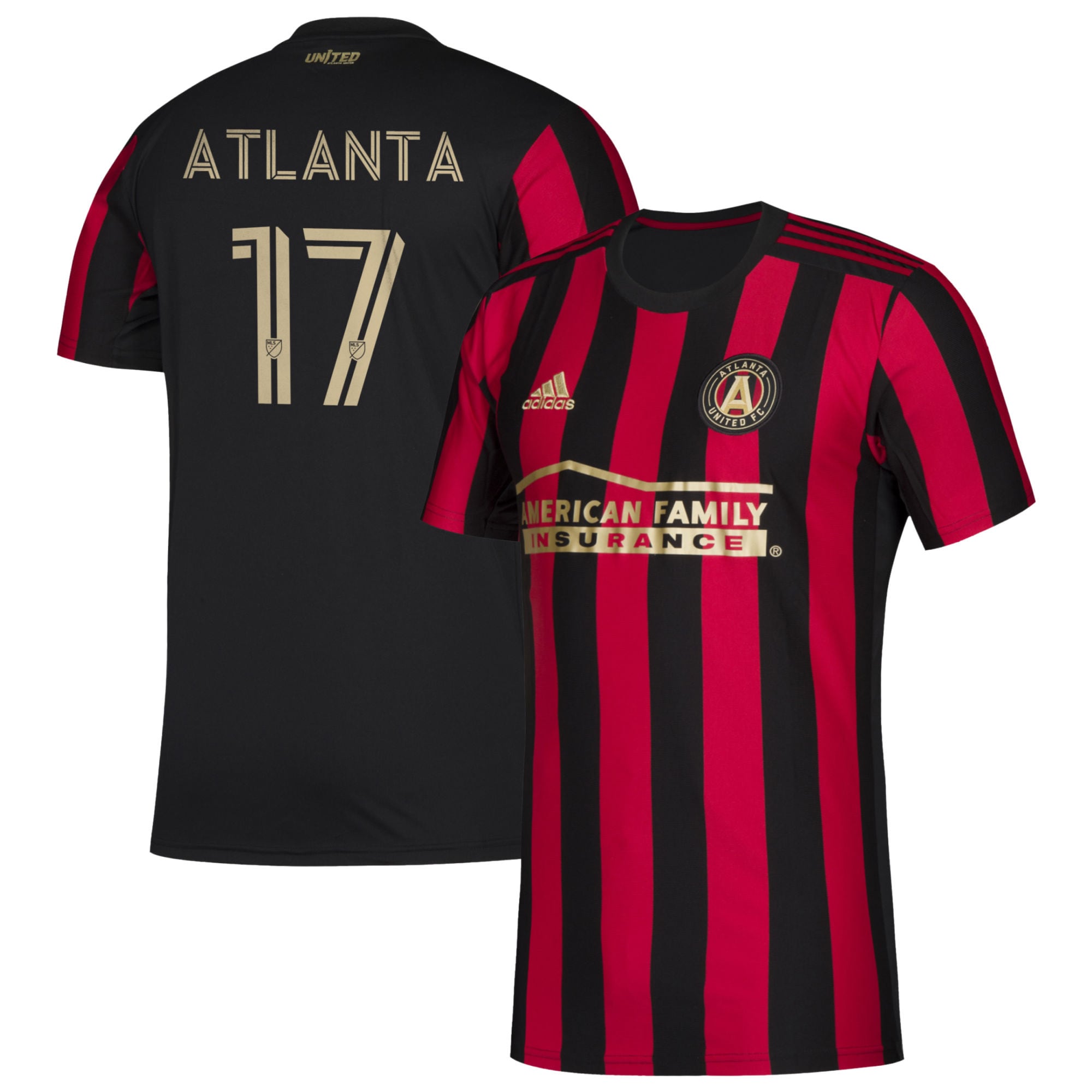 Men's Atlanta United FC Jerseys Red 2020 Star and Stripes Printed Style