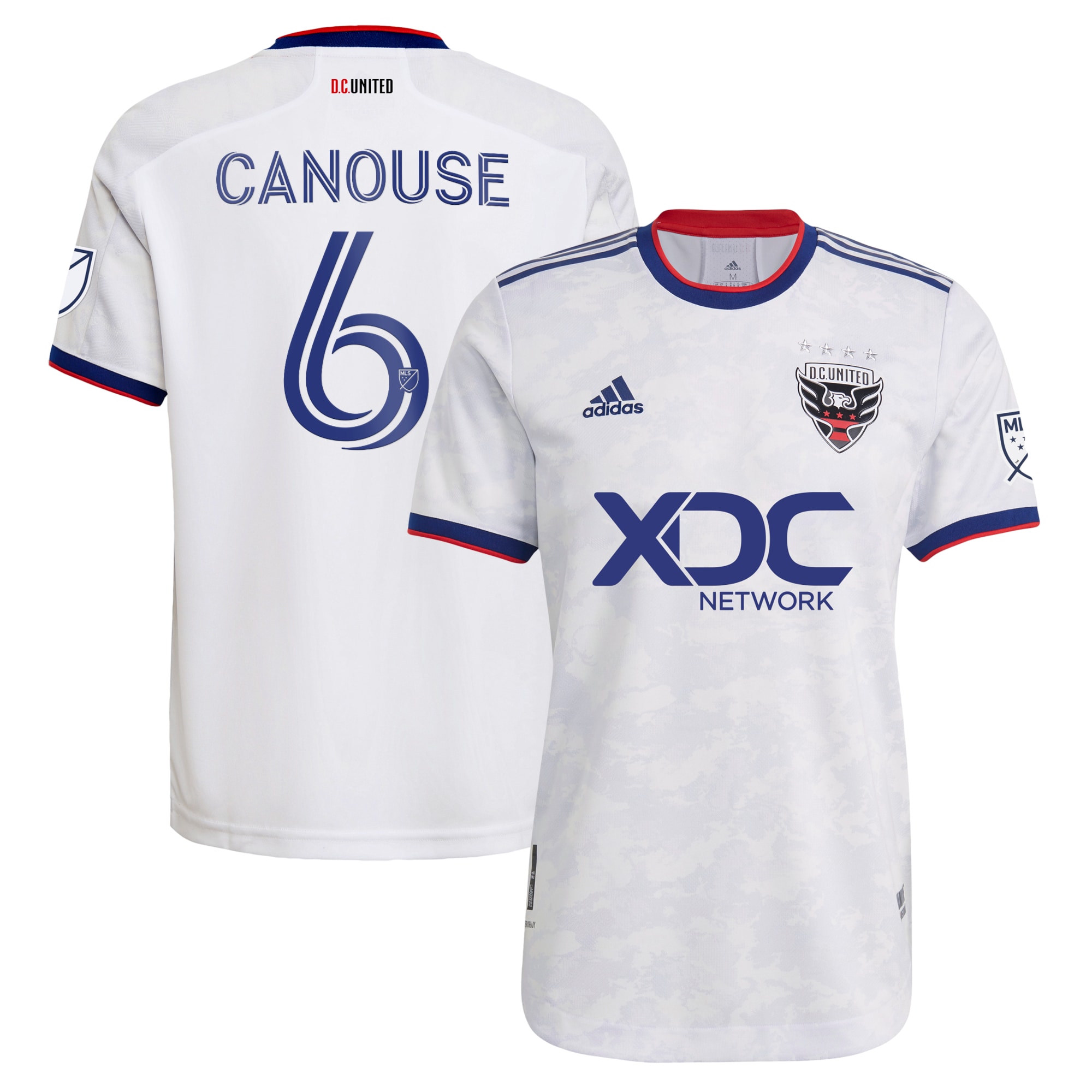 Men's D.C. United Jerseys White Russell Canouse 2022 The Marble Authentic Player Style