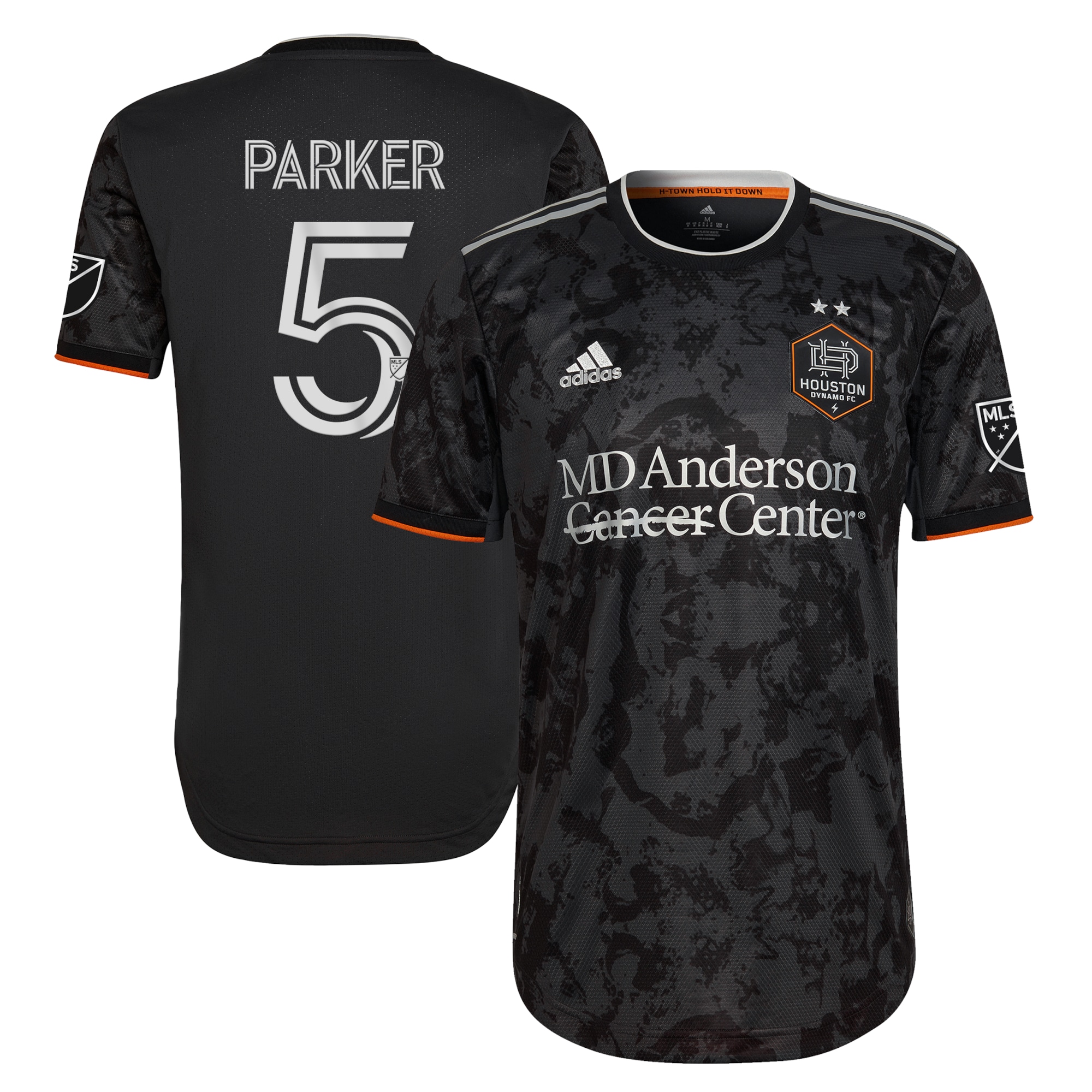 Men's Houston Dynamo FC Jerseys Black Tim Parker 2022 The Bayou City Authentic Player Style
