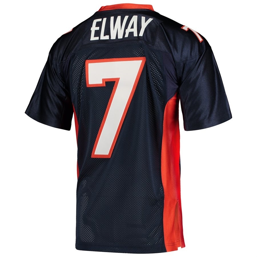 Men's Denver Broncos Jerseys Navy John Elway 1997 Authentic Throwback Retired Player Style