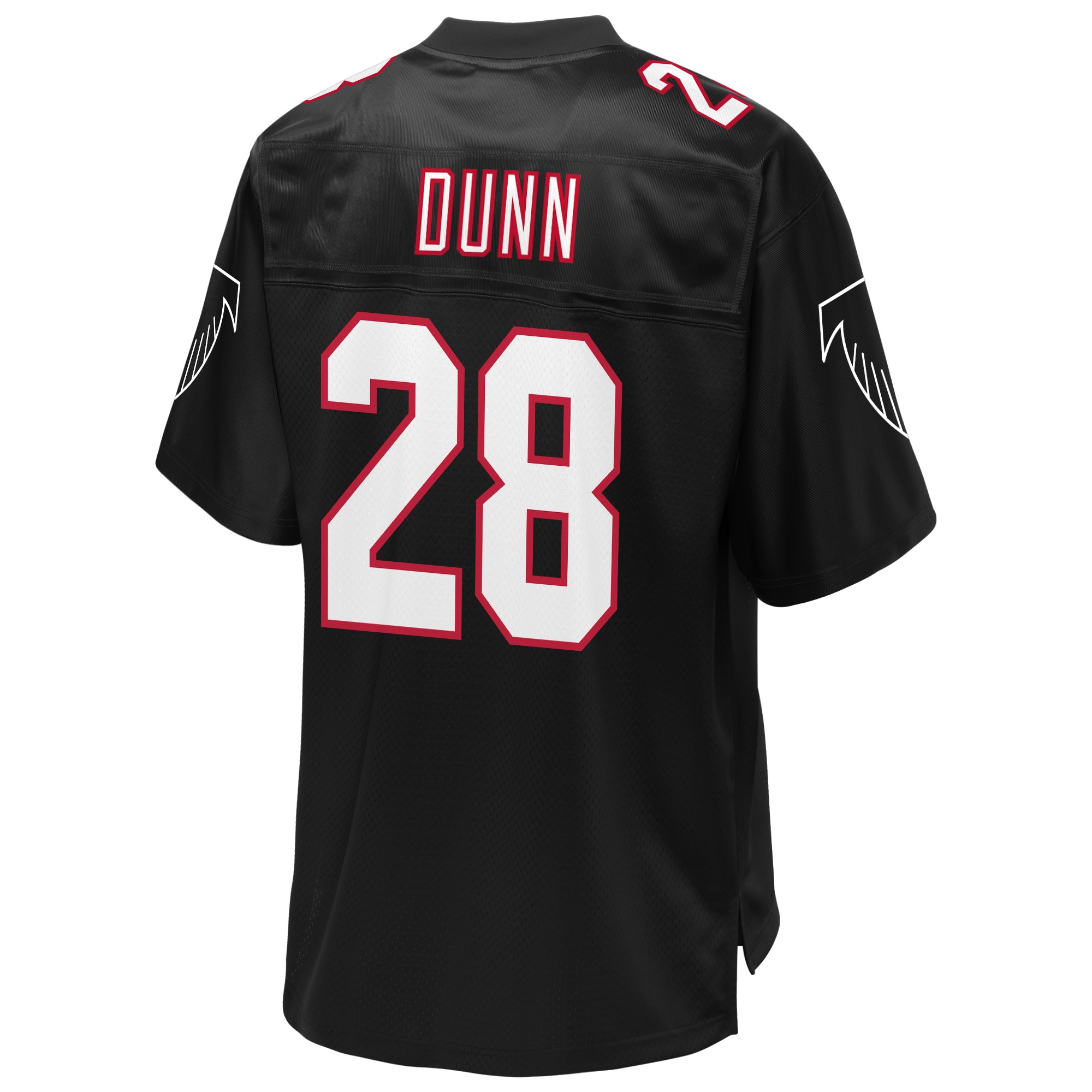 Men's Atlanta Falcons Jerseys Black Warrick Dunn Retired Player Style