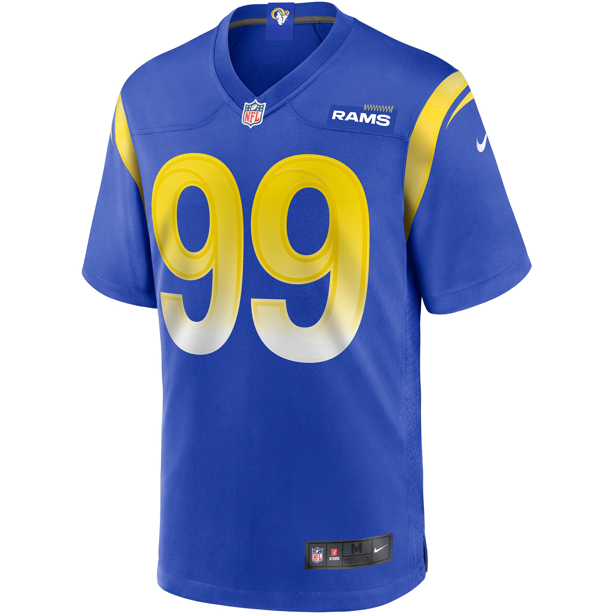 Men's Los Angeles Rams Jerseys Royal Aaron Donald Game Player Style
