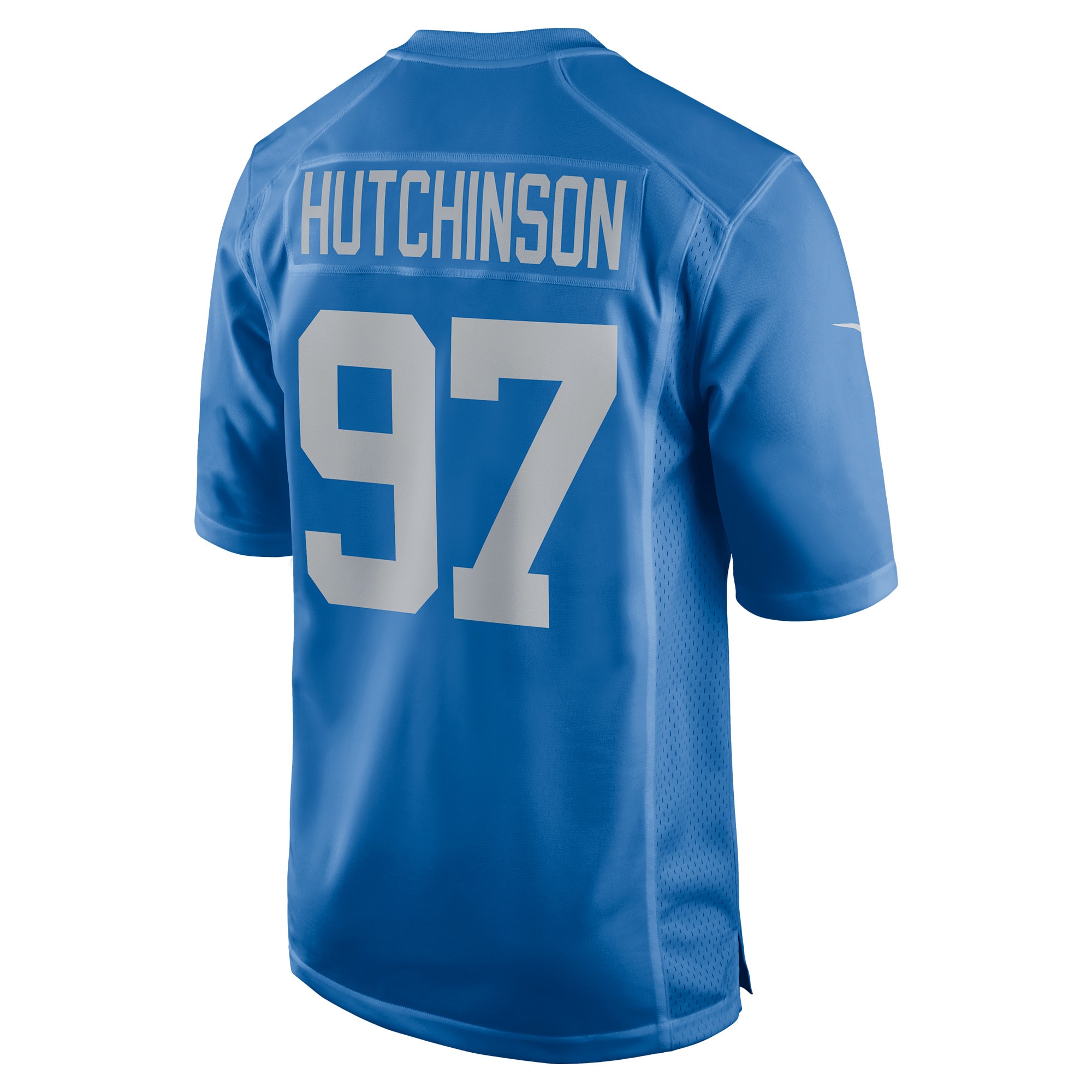 Men's Detroit Lions Jerseys Blue Aidan Hutchinson 2022 NFL Draft First Round Pick Alternate Game Style