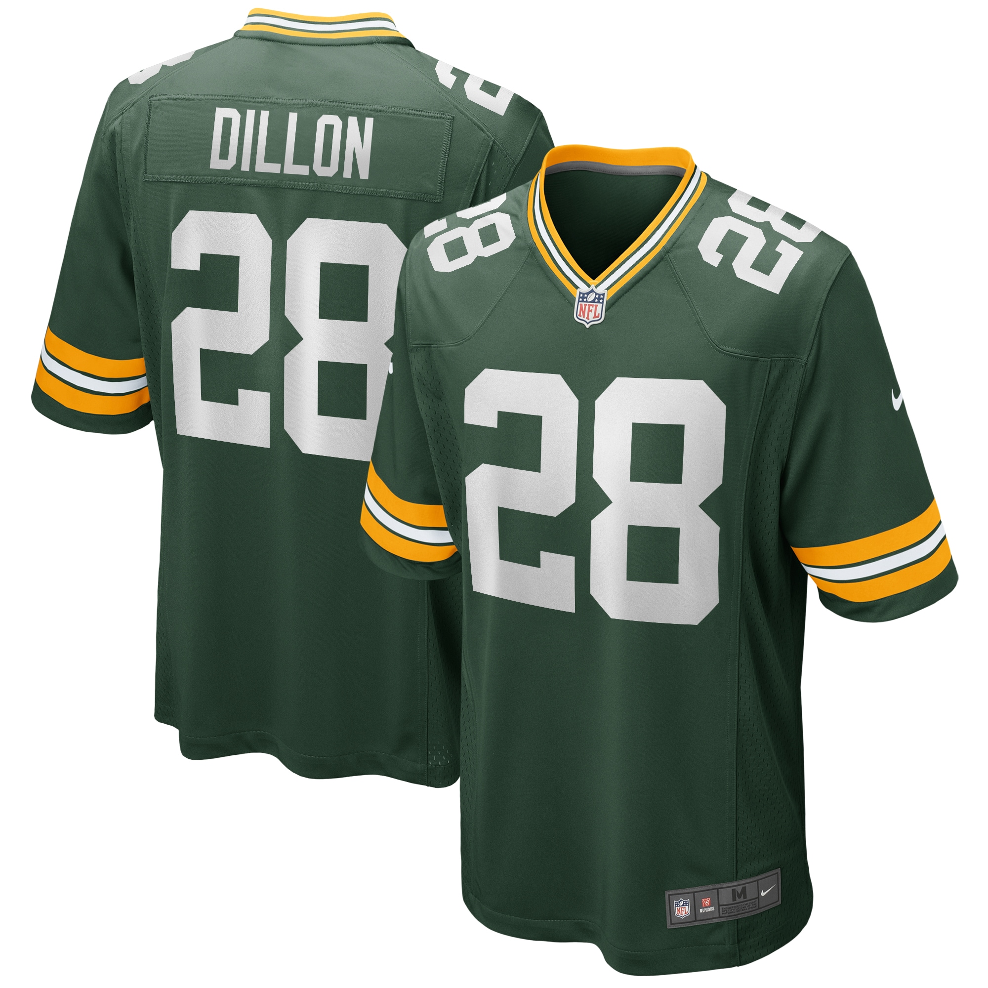 Men's Green Bay Packers Jerseys Green AJ Dillon Game Player Style