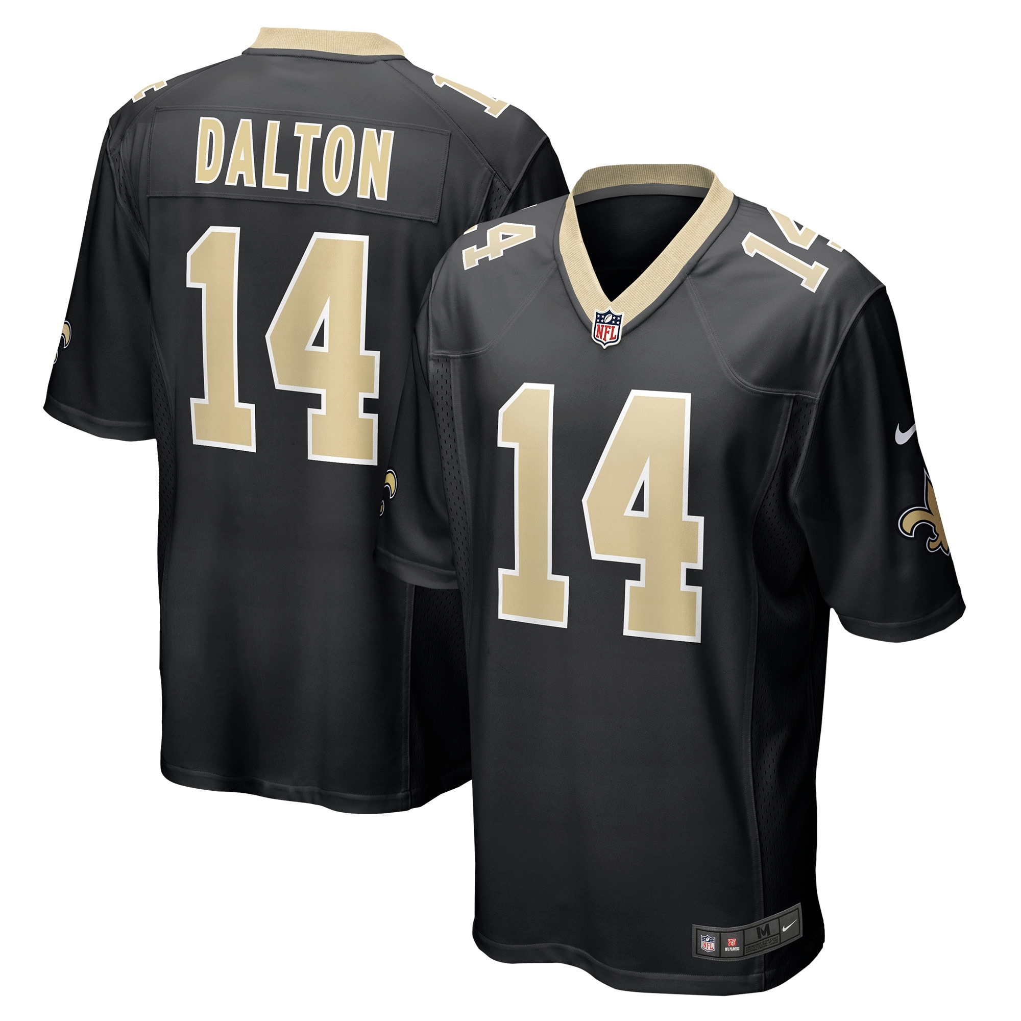 Men's New Orleans Saints Jerseys Black Andy Dalton Game Player Style