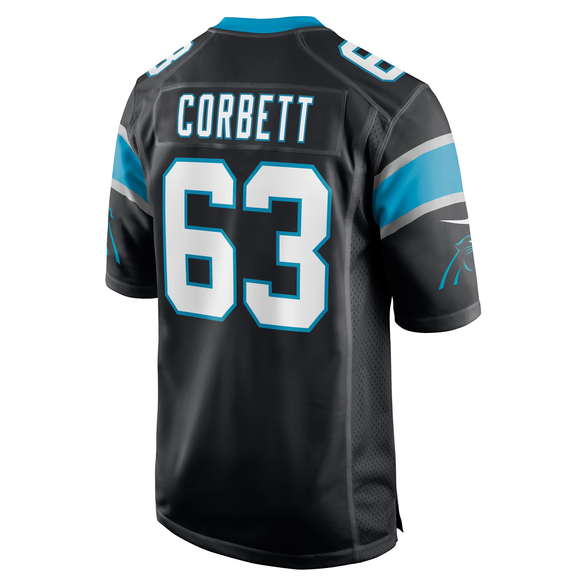 Men's Carolina Panthers Jerseys Black Austin Corbett Game Style