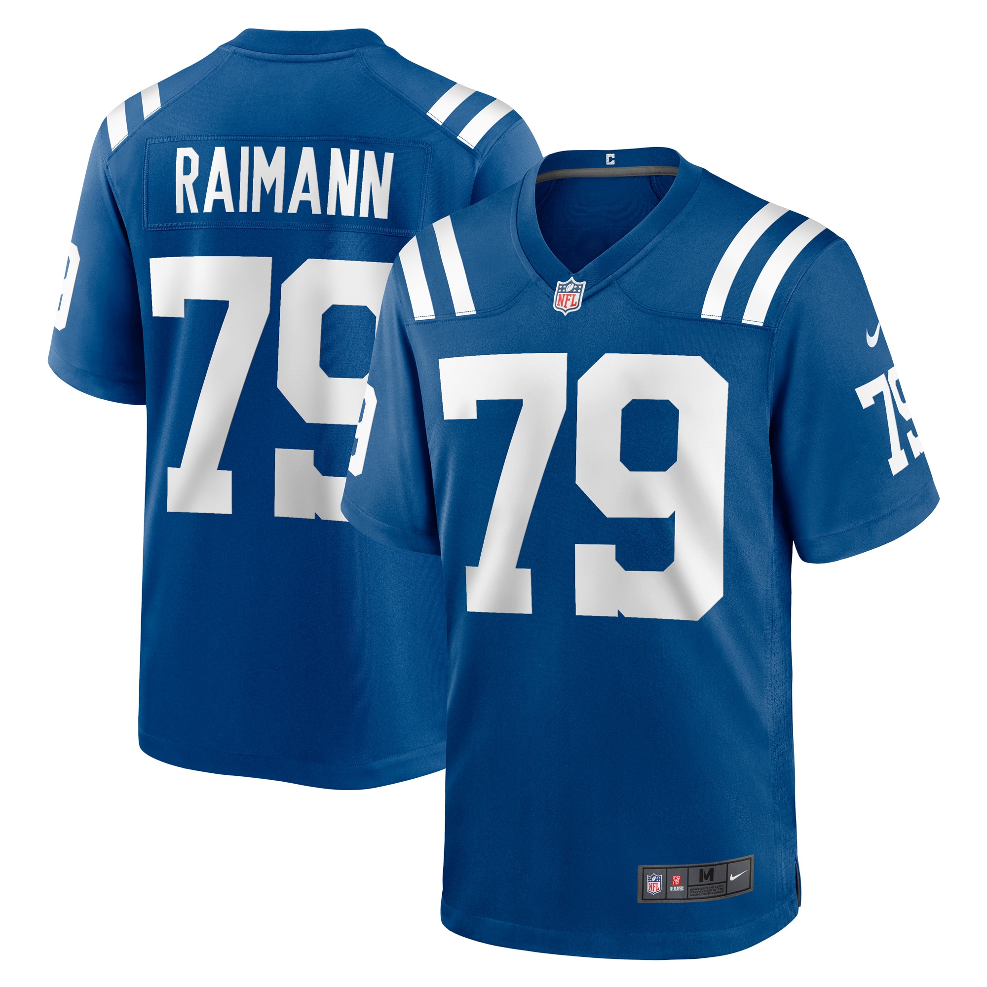 Men's Indianapolis Colts Jerseys Royal Bernhard Raimann Player Game Style