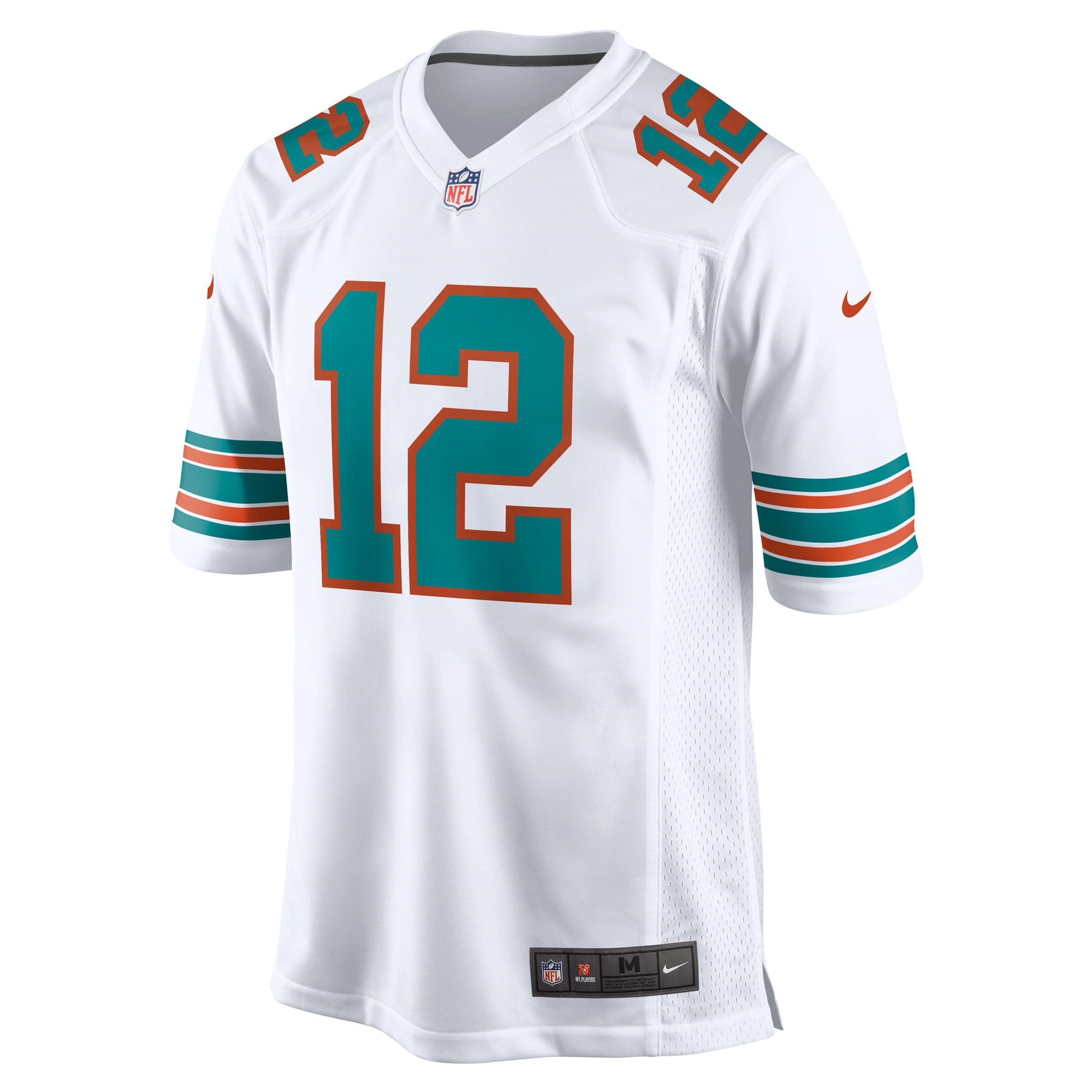 Men's Miami Dolphins Jerseys White Bob Griese Retired Player Style