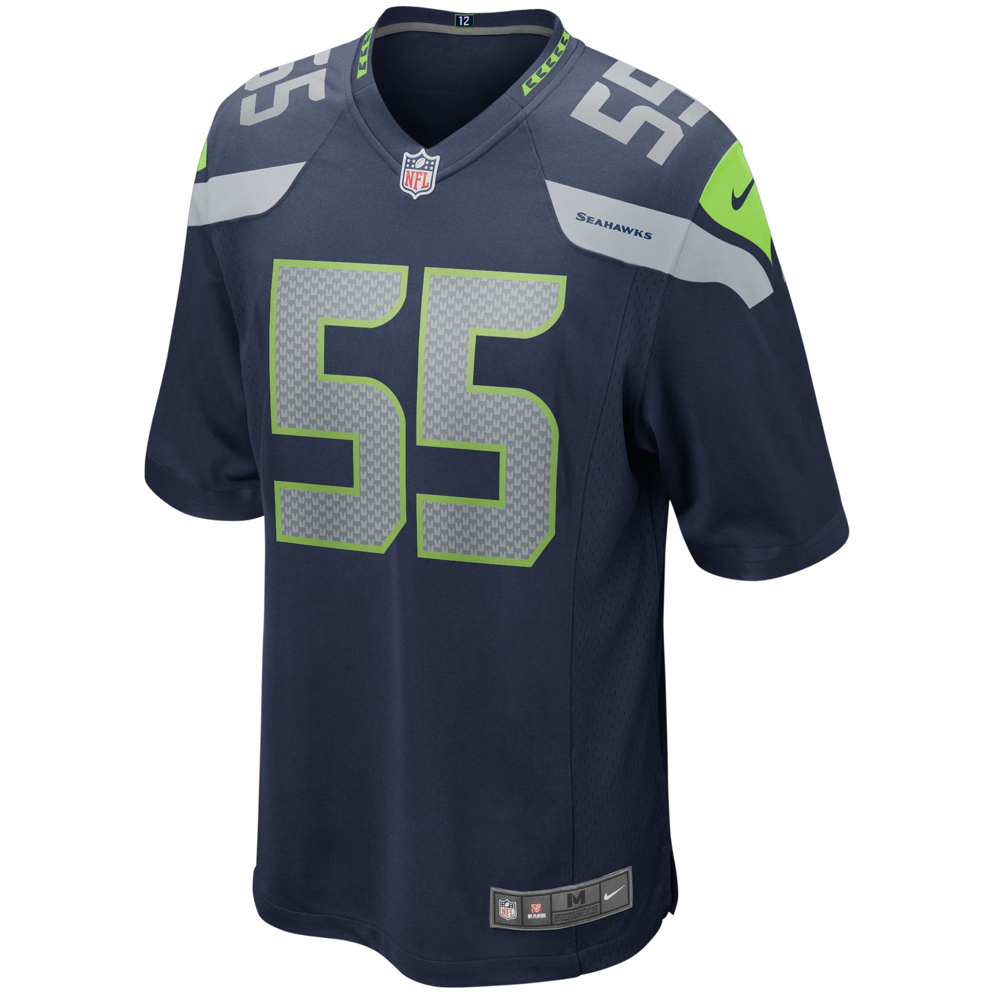 Men's Seattle Seahawks Jerseys College Navy Brian Bosworth Game Retired Player Style