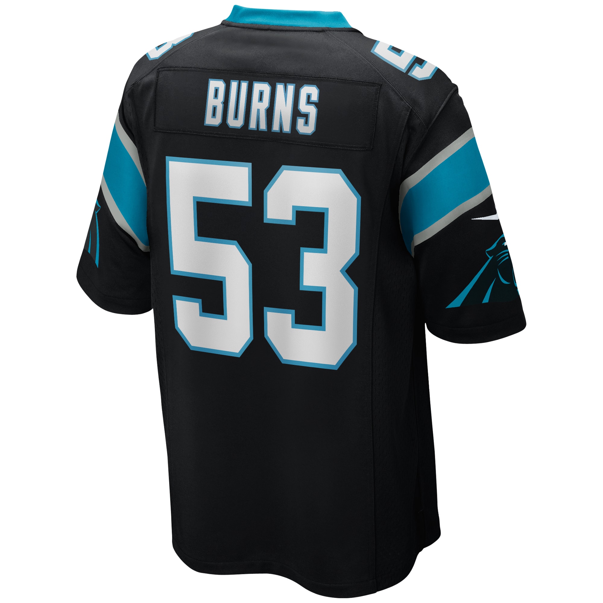 Men's Carolina Panthers Jerseys Black Brian Burns Game Style