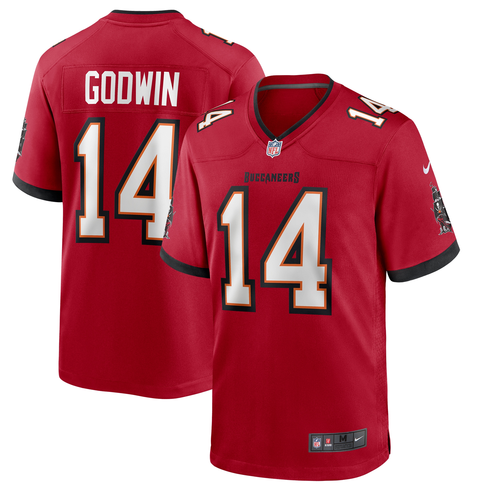Men's Tampa Bay Buccaneers Jerseys Red Chris Godwin Game Player Style