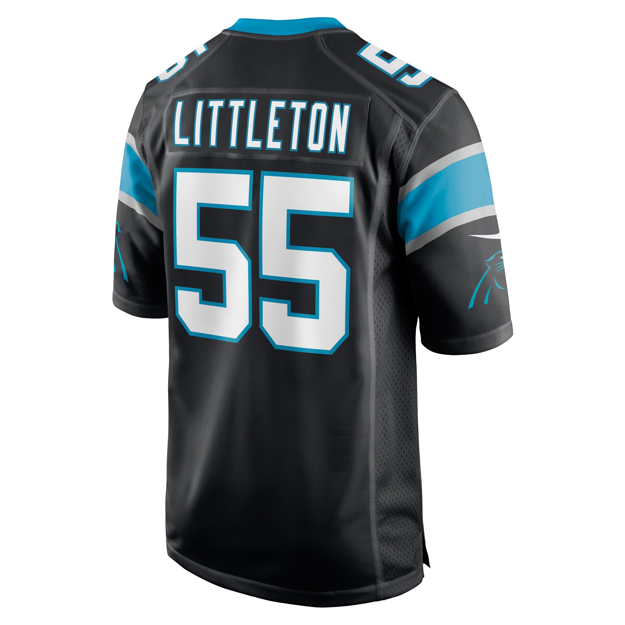 Men's Carolina Panthers Jerseys Black Cory Littleton Game Player Style