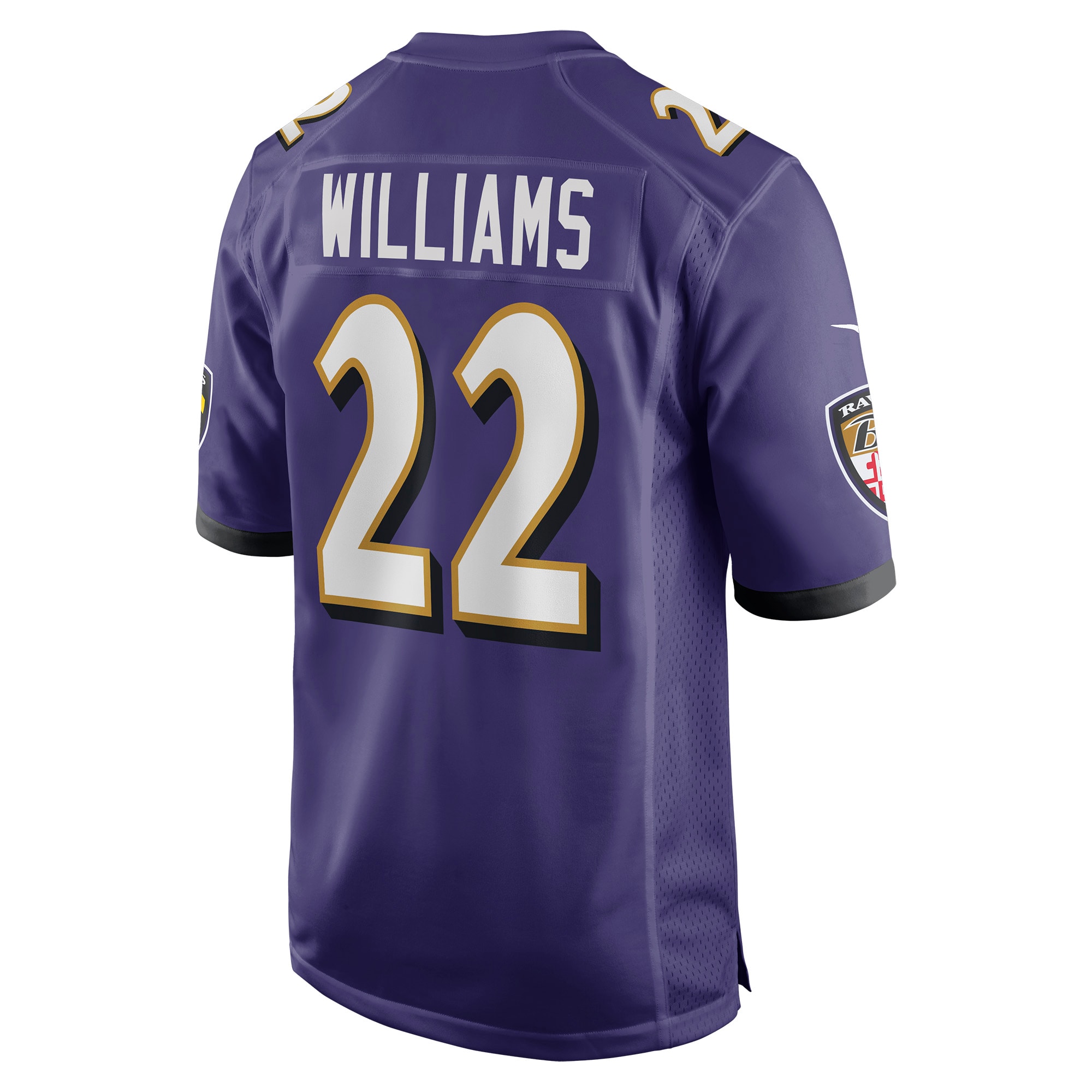 Men's Baltimore Ravens Jerseys Purple Damarion Williams Player Game Style