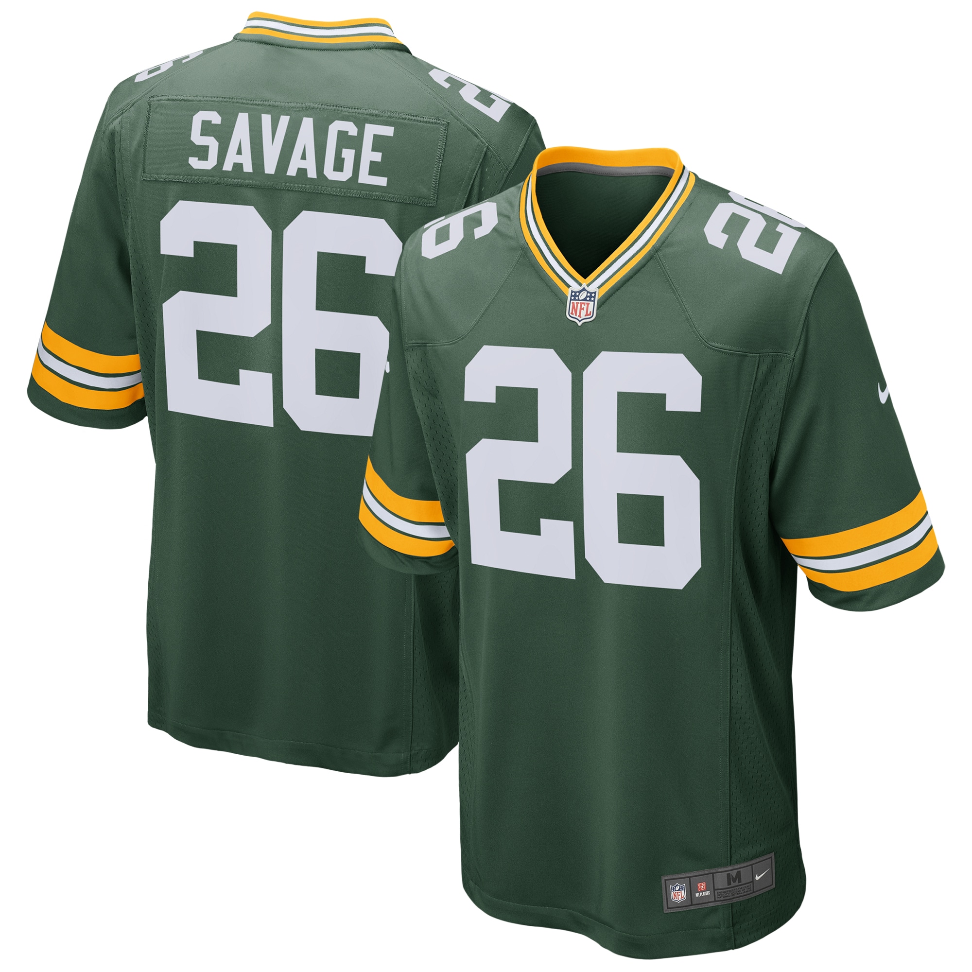 Men's Green Bay Packers Jerseys Green Darnell Savage Game Style