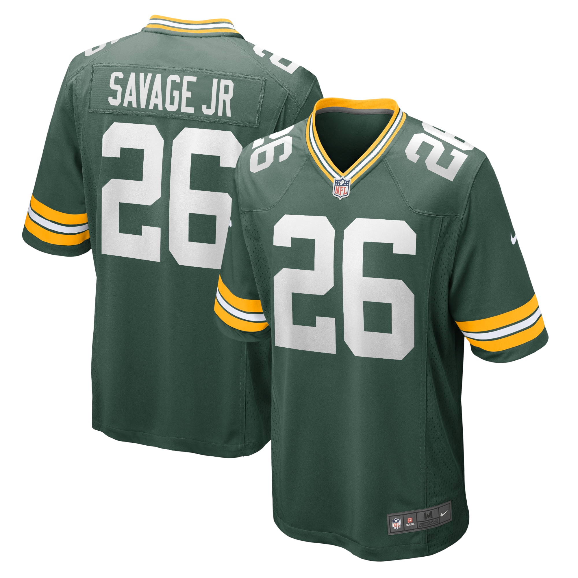 Men's Green Bay Packers Jerseys Green Darnell Savage Jr. Game Team Style
