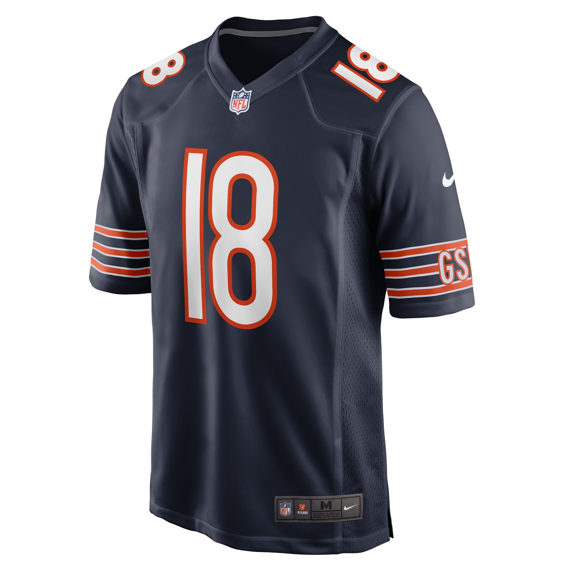 Men's Chicago Bears Jerseys Navy David Moore Game Player Style