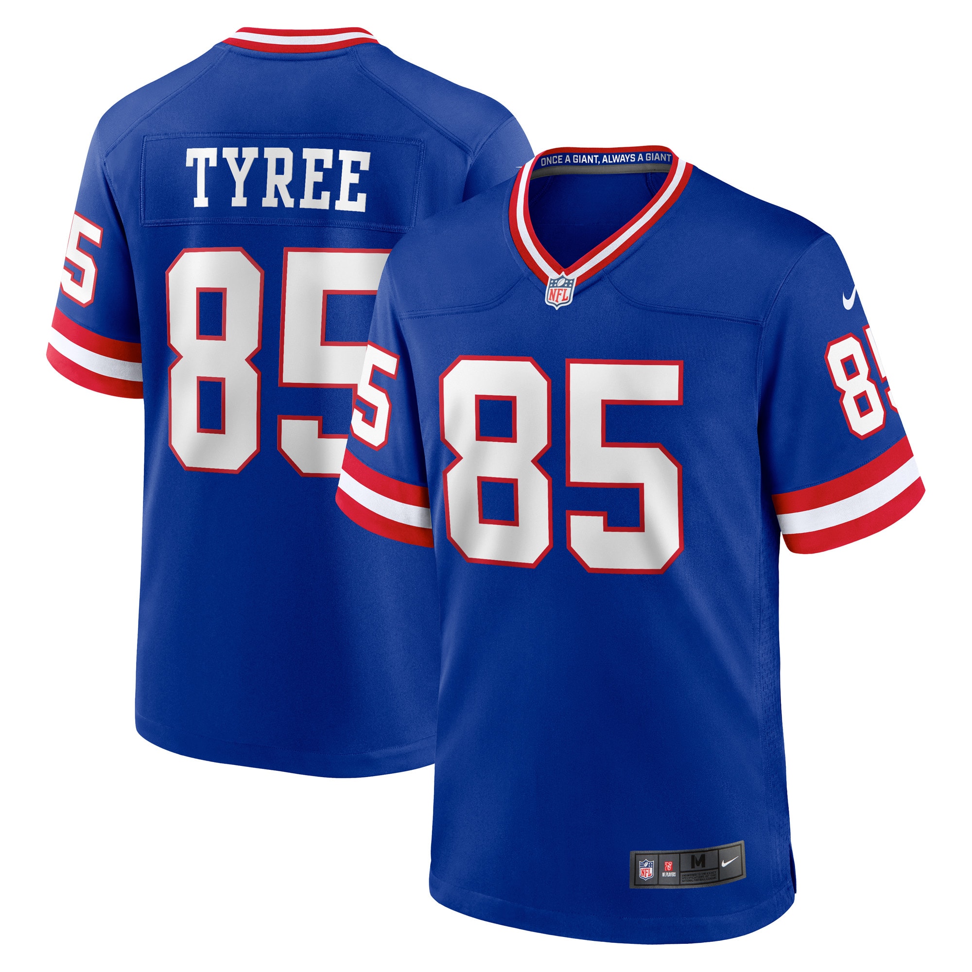 Men's New York Giants Jerseys Royal David Tyree Classic Retired Player Game Style