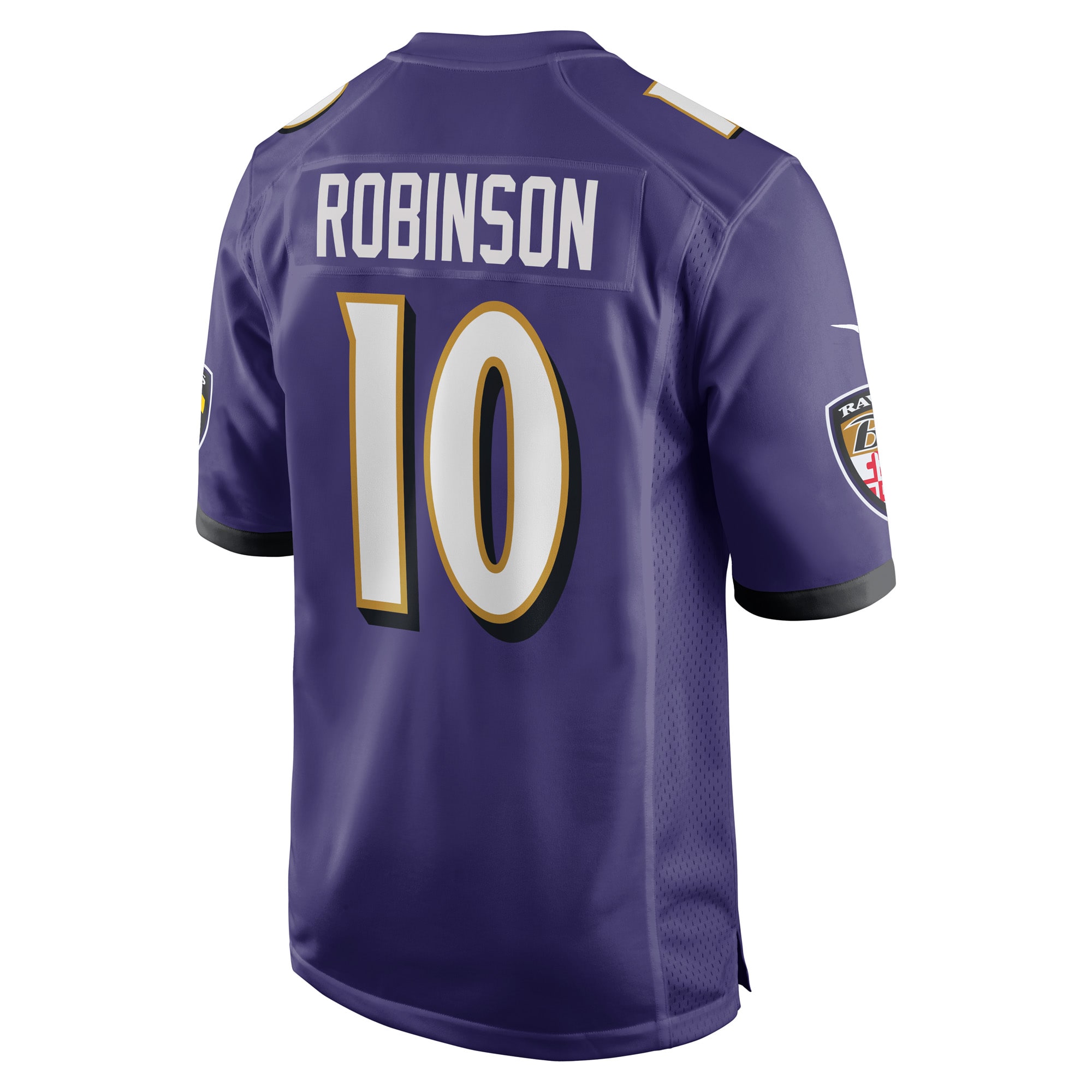 Men's Baltimore Ravens Jerseys Purple Demarcus Robinson Game Player Style