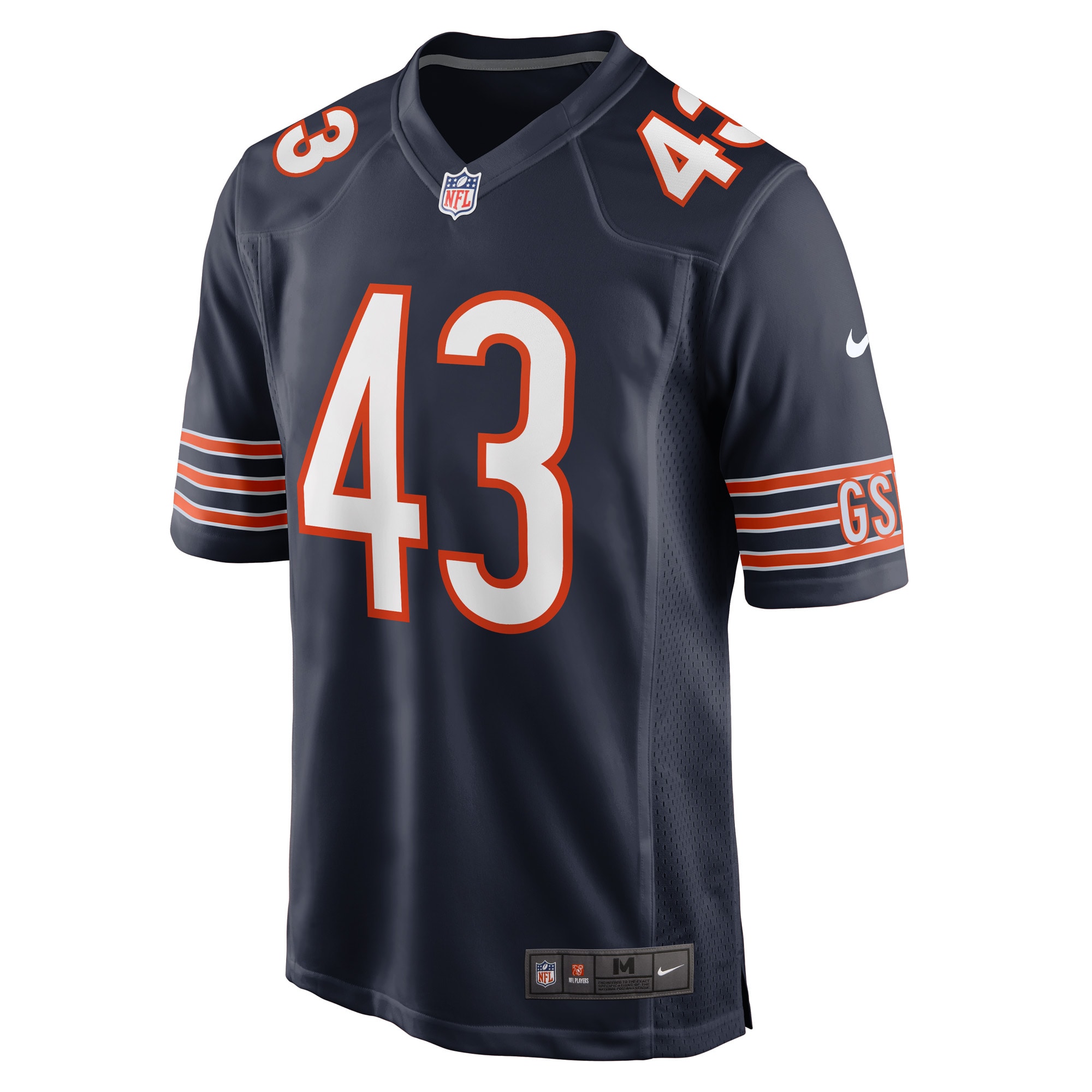 Men's Chicago Bears Jerseys Navy DeMarquis Gates Game Player Style