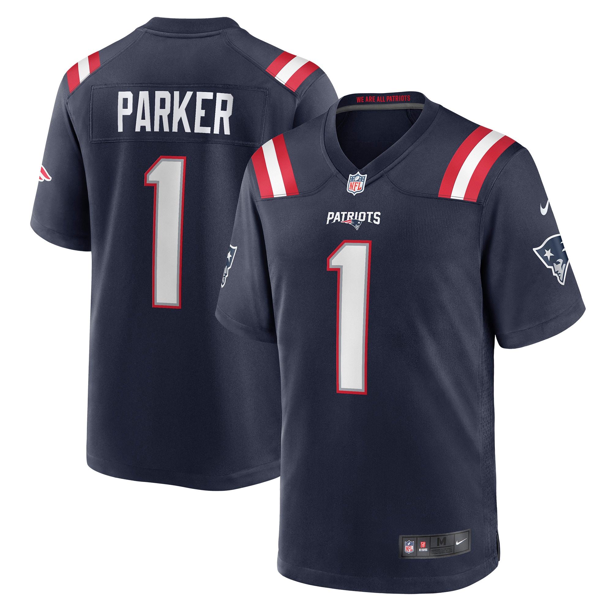 Men's New England Patriots Jerseys Navy DeVante Parker Game Style