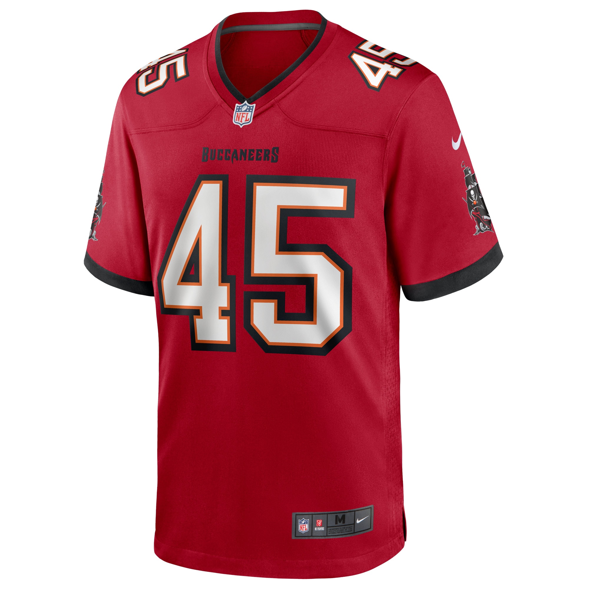 Men's Tampa Bay Buccaneers Jerseys Red Devin White Game Player Style