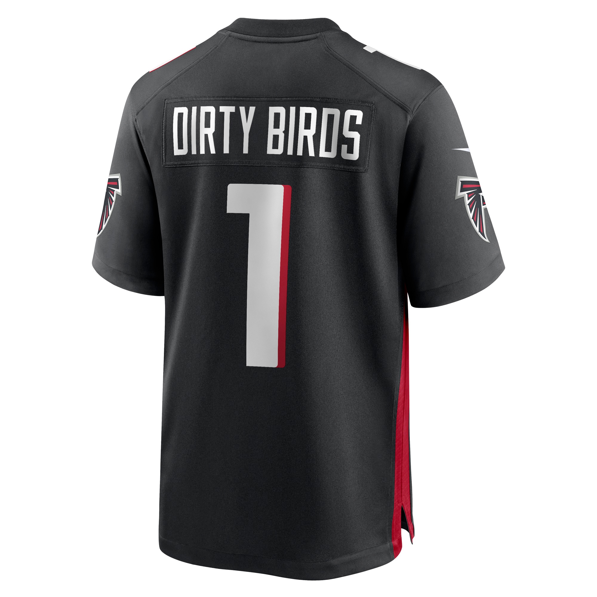 Men's Atlanta Falcons Jerseys Black Dirty Birds Game Style
