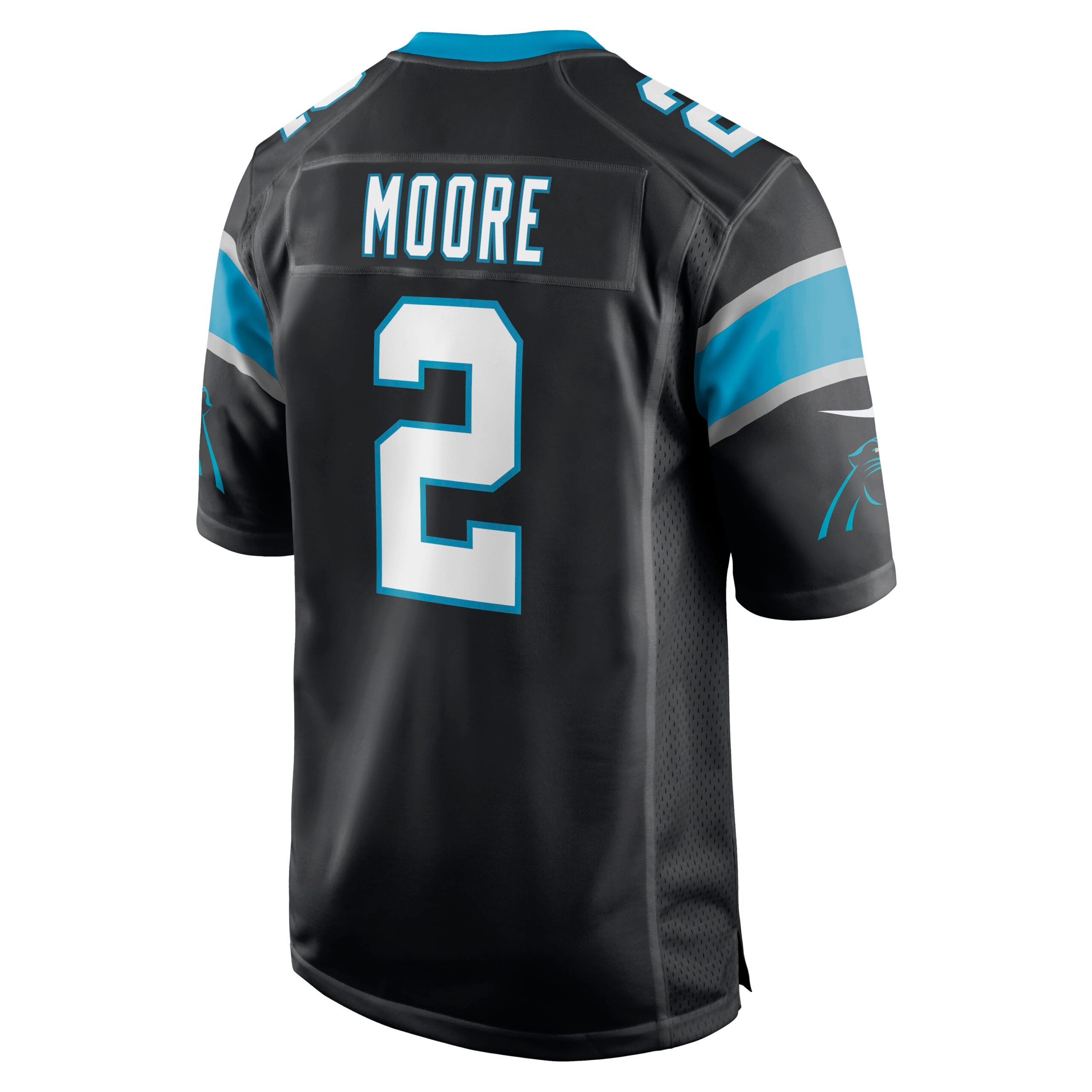 Men's Carolina Panthers Jerseys Black D.J. Moore Game Player Style