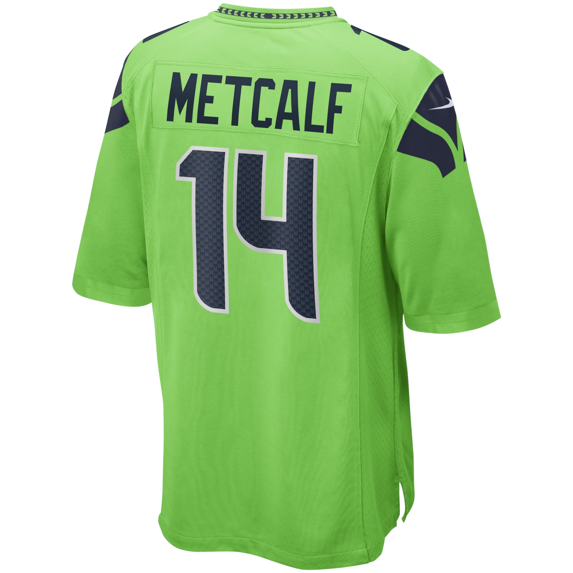 Men's Seattle Seahawks Jerseys Neon Green DK Metcalf Game Style