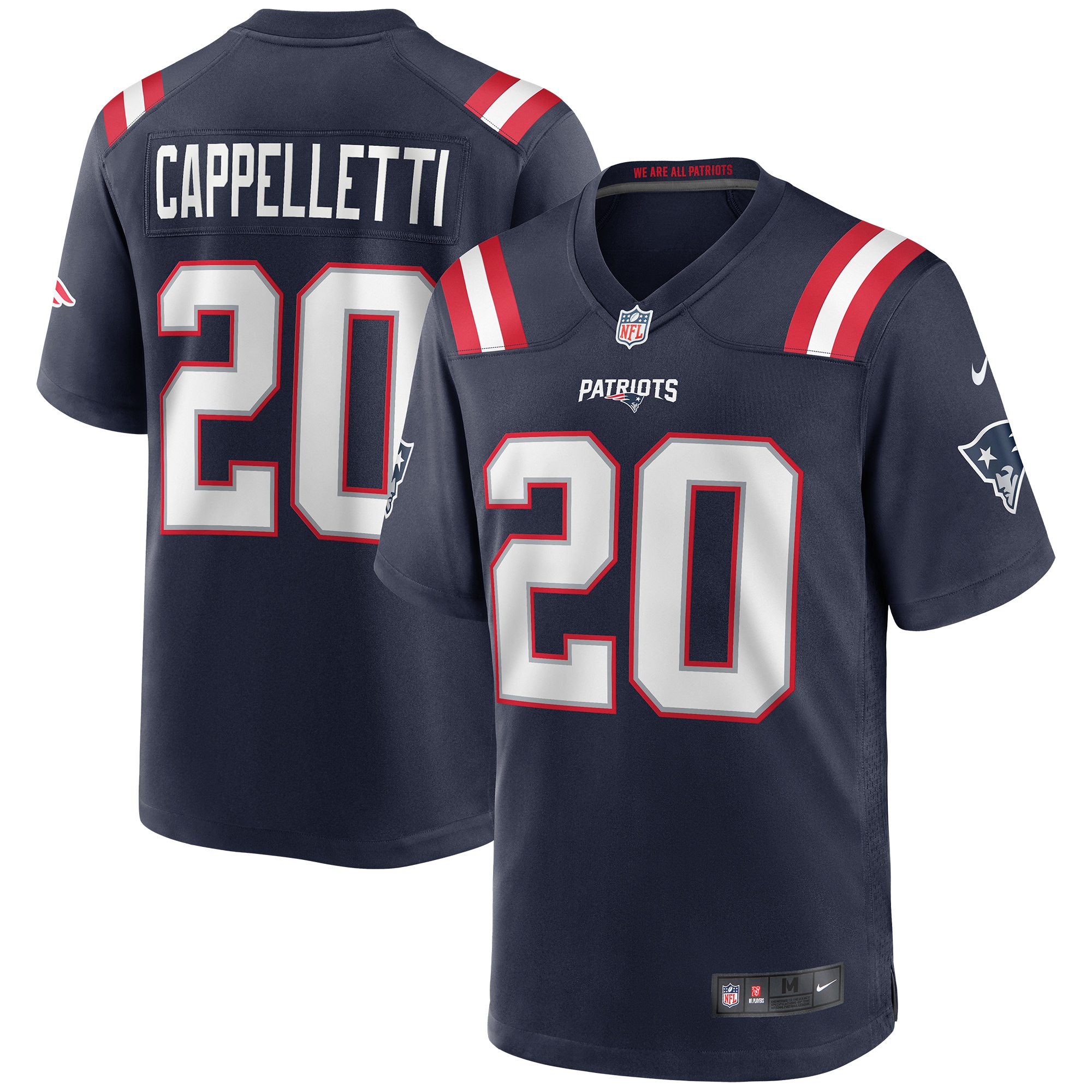 Men's New England Patriots Jerseys Navy Gino Cappelletti Game Retired Player Style
