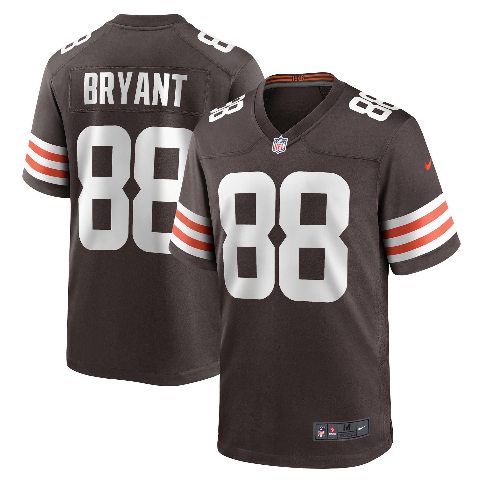 Men's Cleveland Browns Jerseys Brown Harrison Bryant Game Style