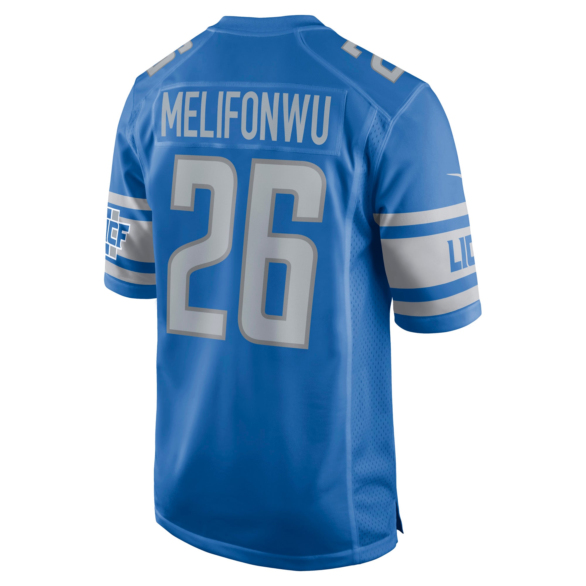 Men's Detroit Lions Jerseys Blue Ifeatu Melifonwu Game Style